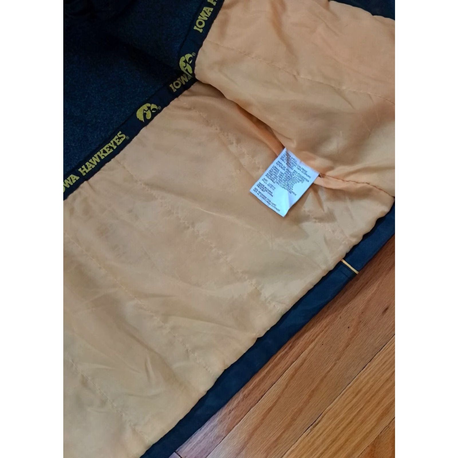 Vintage Iowa Hawkeyes Insulated Full Zip Hooded Parka Field Jacket Large Heavy Size US L / EU 52-54 / 3 - 6 Thumbnail
