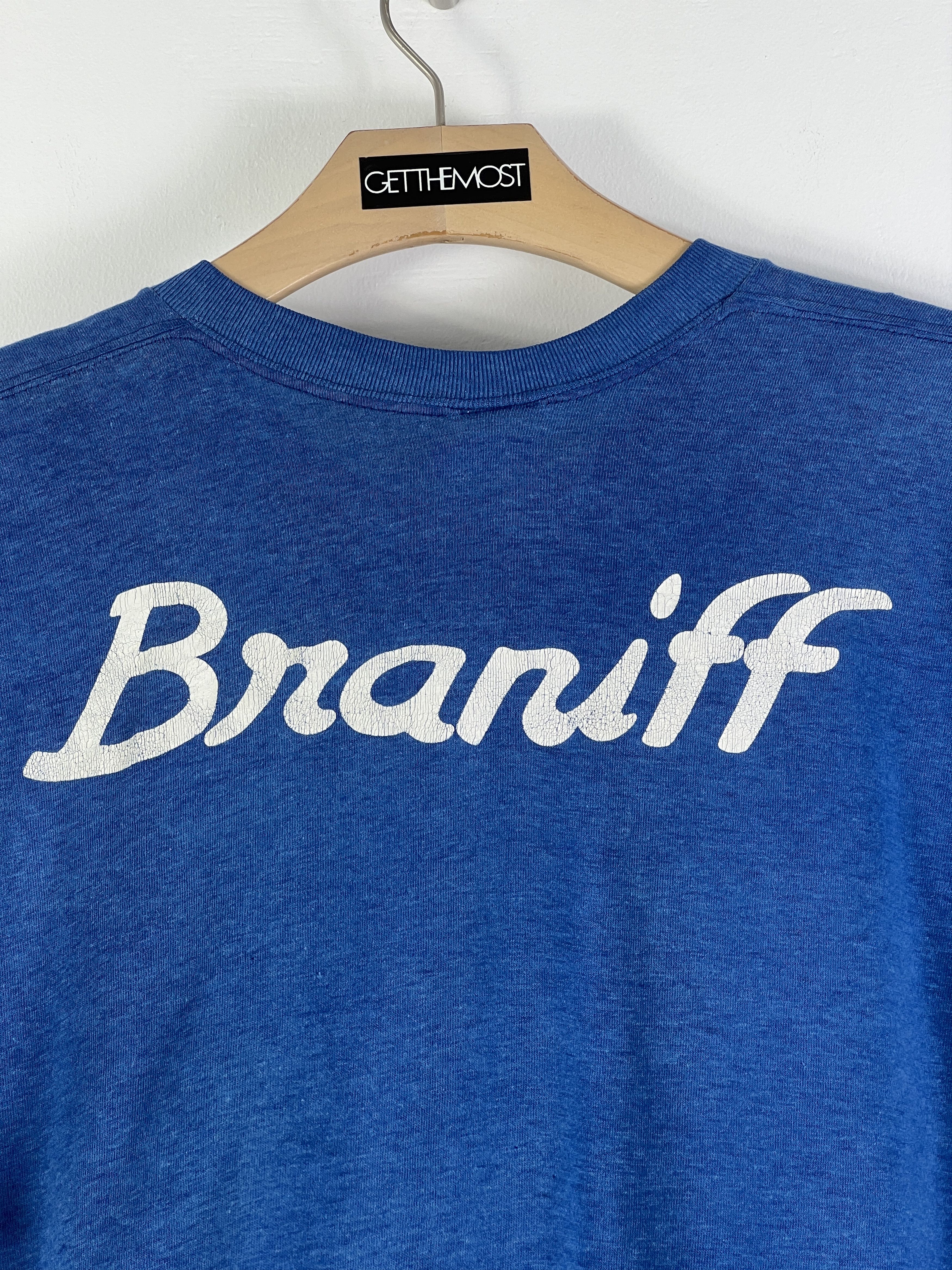 Vintage No.5200 Vintage 90s Braniff Airways Promo Graphic Tee Size US XL / EU 56 / 4 - 9 Thumbnail