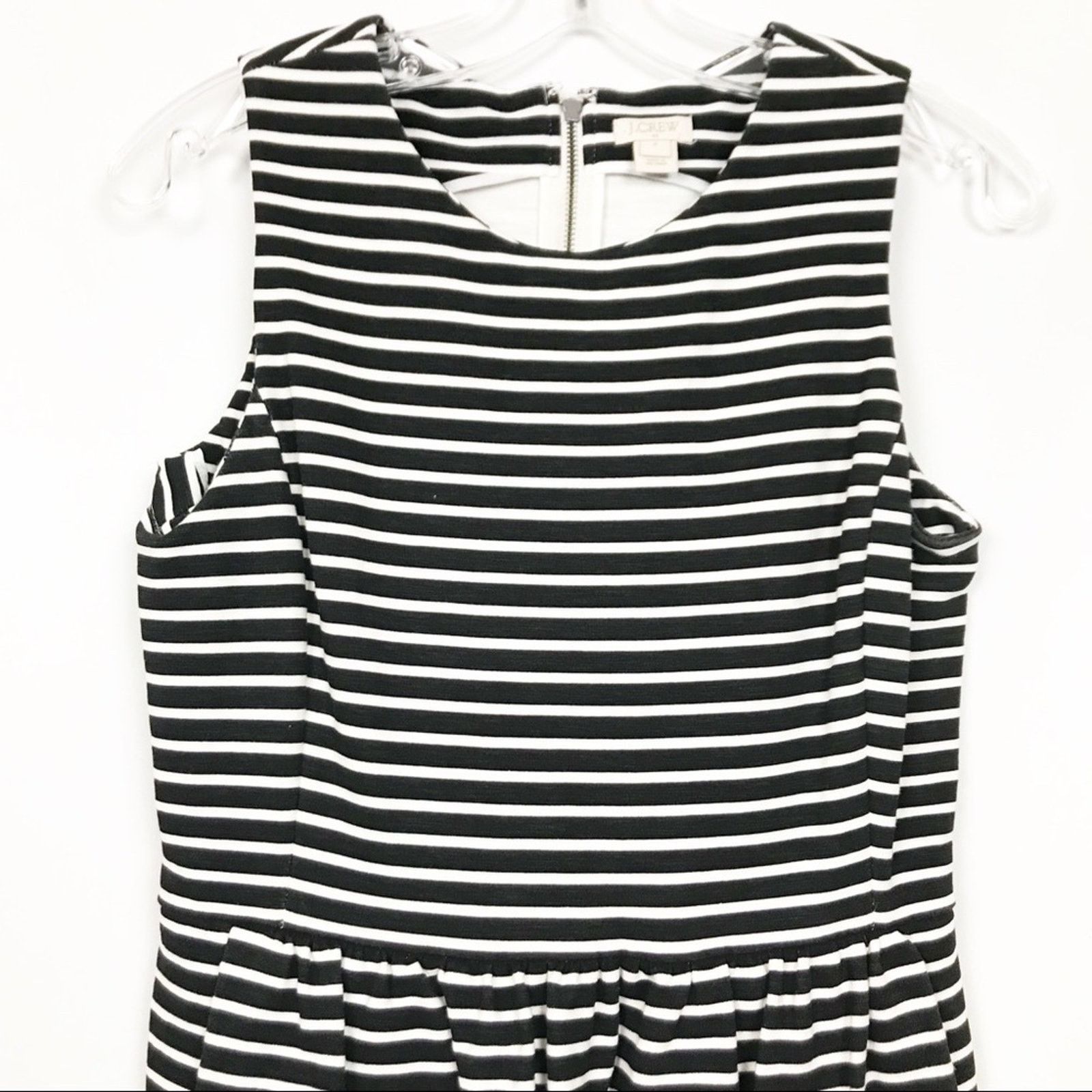 J.Crew J. Crew Black & White Striped Fit and Flare dress Size S / US 4 / IT 40 - 2 Thumbnail