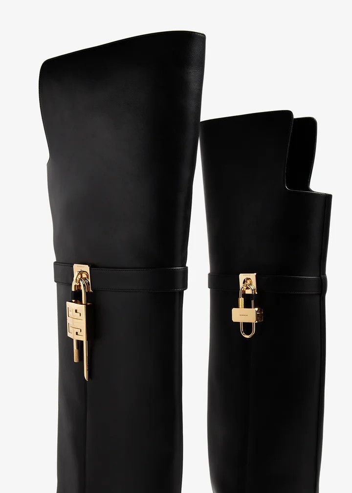 Givenchy o1lv12m0326 Shark Lock Stiletto Otk Boots in Black Size US 5 / IT 35 - 2 Thumbnail