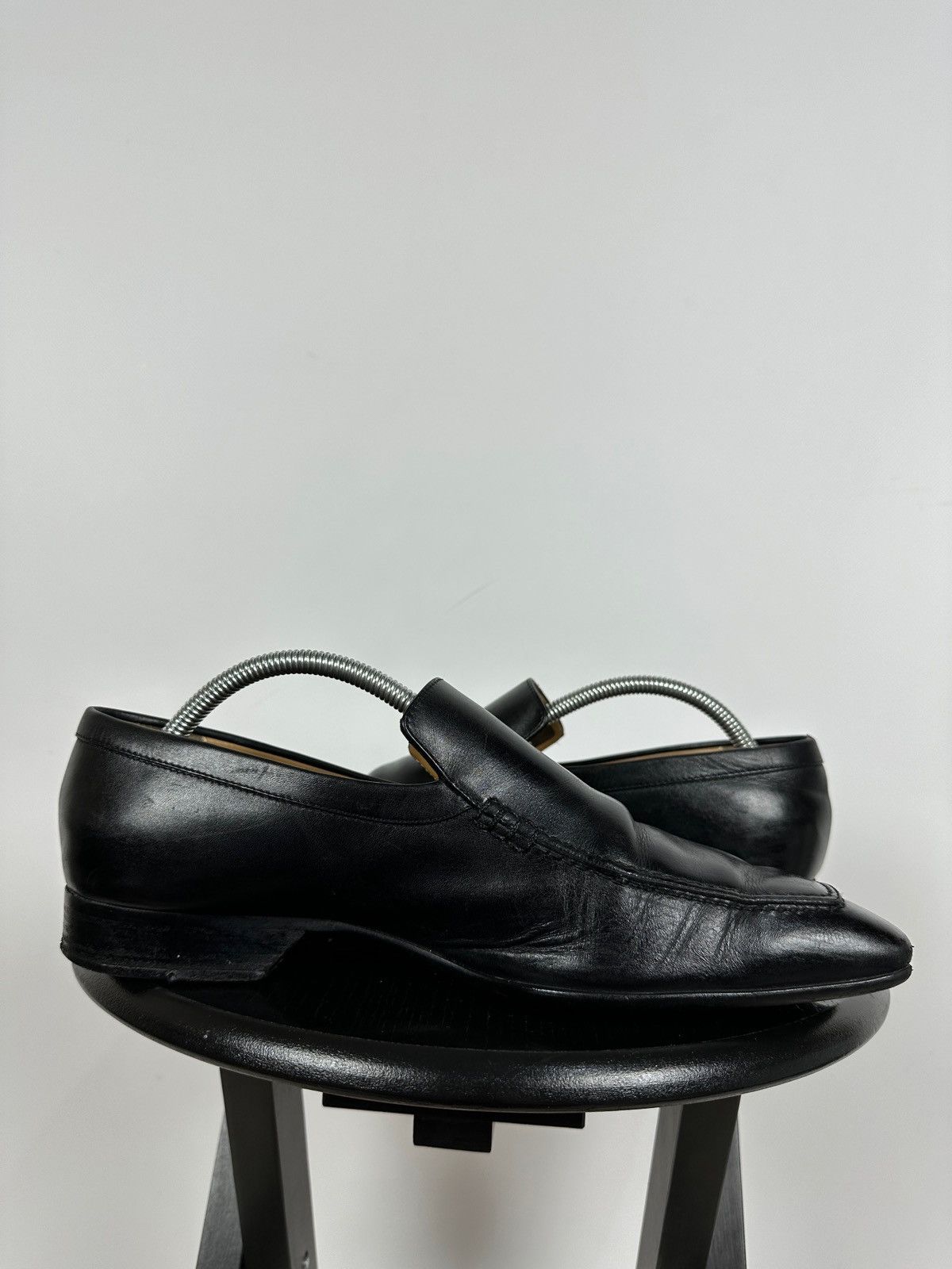 Louis Vuitton Louis Vuitton Black Leather Loafers Shoes Size US 10 / EU 43 - 10 Thumbnail