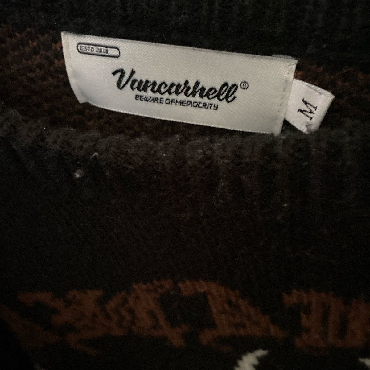 Vintage Vancarhell Long Sleeve Distressed Sweater Size US L / EU 52-54 / 3 - 3 Thumbnail