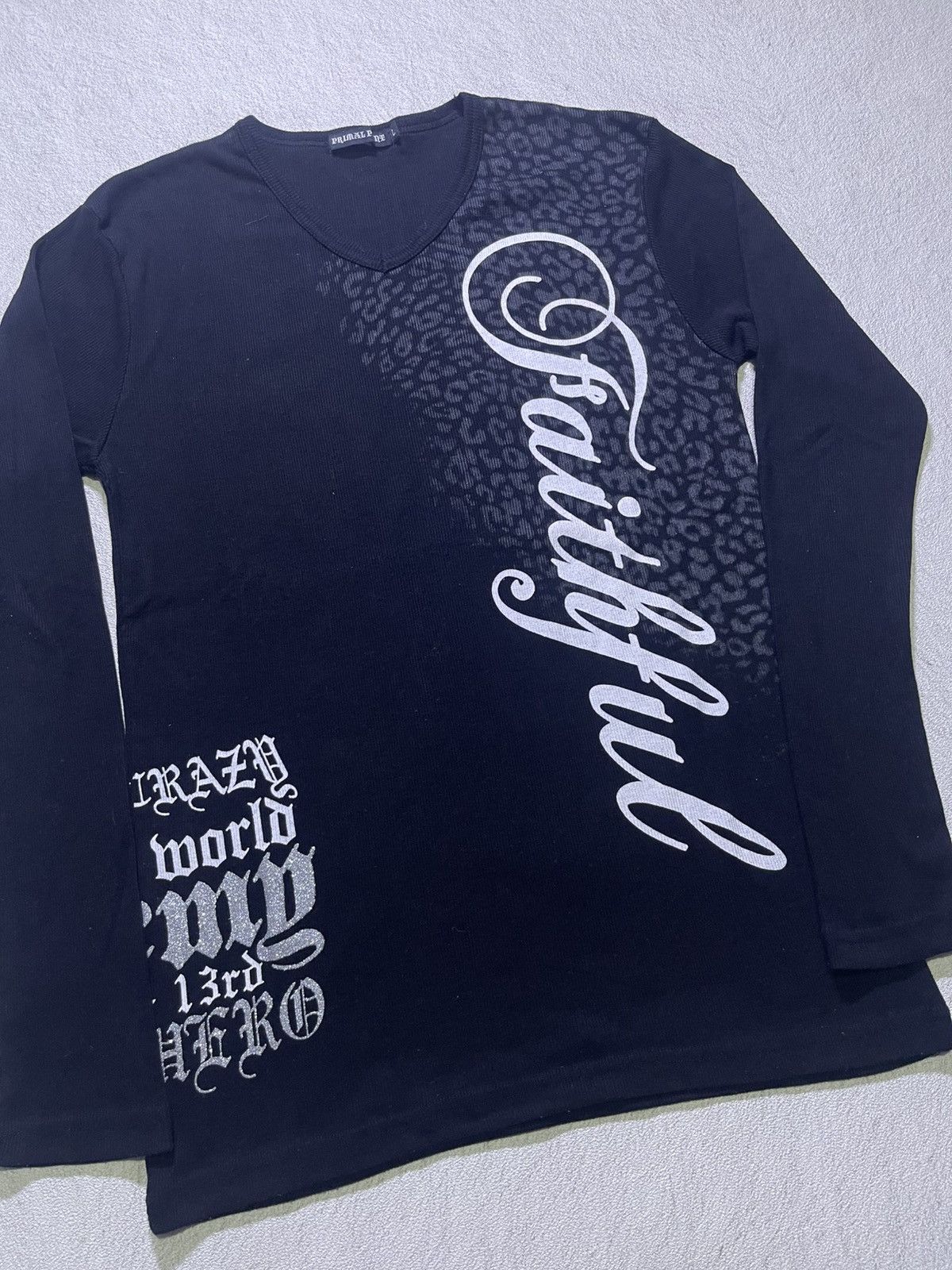 Japanese Brand Y2K PRIMAL POINT long sleeve tshirt Size US M / EU 48-50 / 2 - 2 Thumbnail