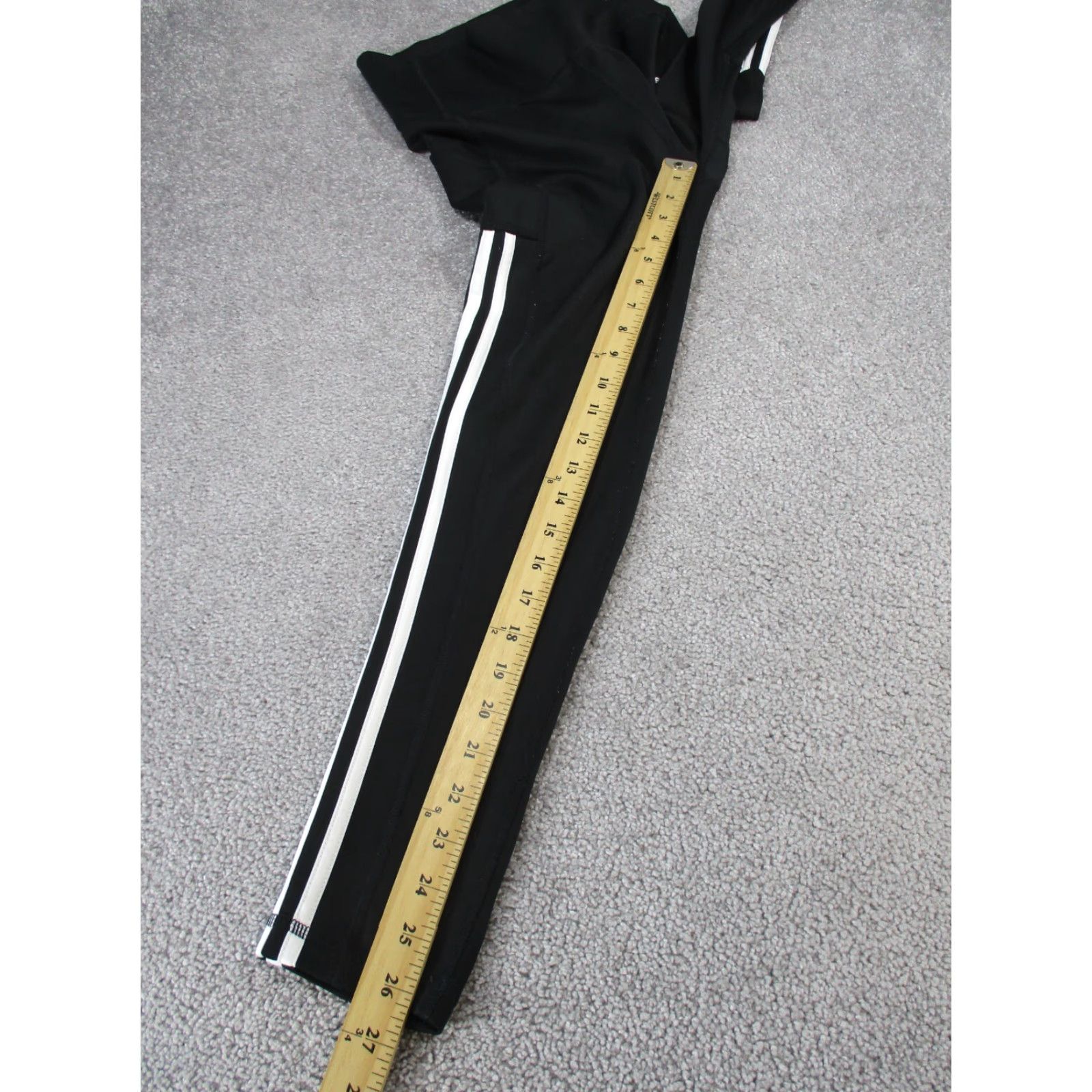 Adidas VINTAGE Adidas Womens Leggings S Black White Athletic Yoga Gym Running Jogging Athleisure Size 28" / US 6 / IT 42 - 3 Thumbnail