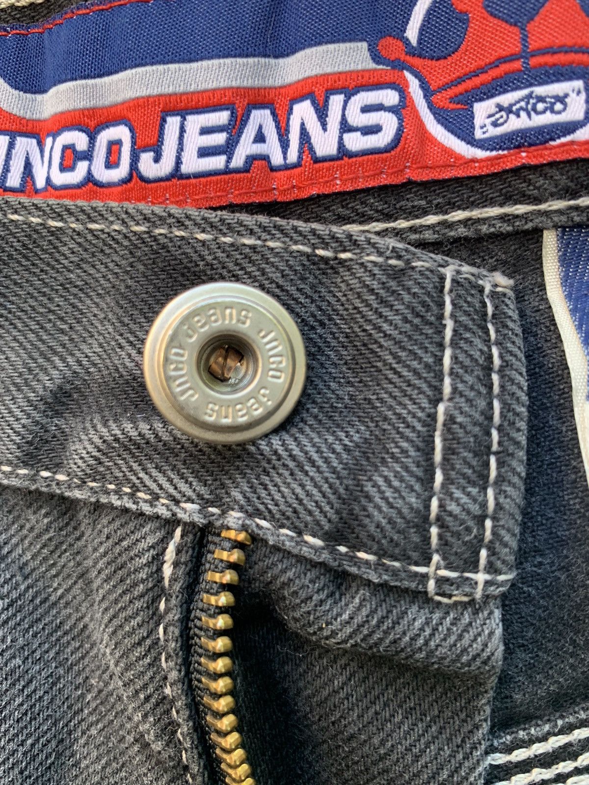 JNCO Rare!! JNCO JEANS Baggy Carpenter Crown Embroidered Denim Size US 31 - 15 Thumbnail