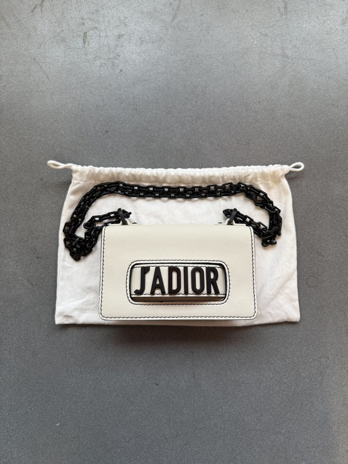 Dior Christian Dior J’Adior Calf White Leather Chain Flap Bag Size ONE SIZE - 1 Thumbnail
