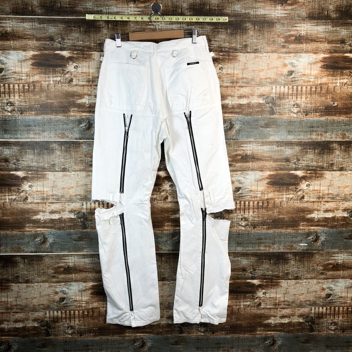 Japanese Brand D Super Lover Distressed ripped punk cargo Pants #A2485 Size US 28 / EU 44 - 1 Thumbnail