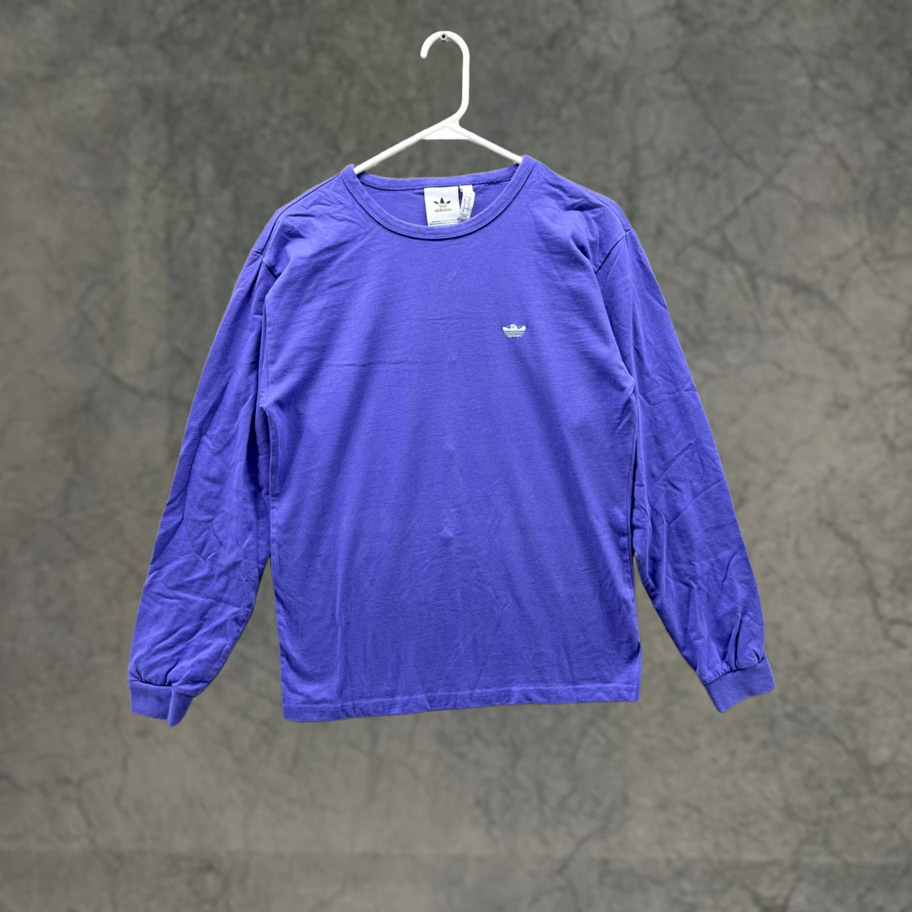 Adidas Adidas Shirt Mens Small Purple Long Sleeve Trefoil Logo Tee Cotton Casual Soft Size US S / EU 44-46 / 1 - 1 Thumbnail