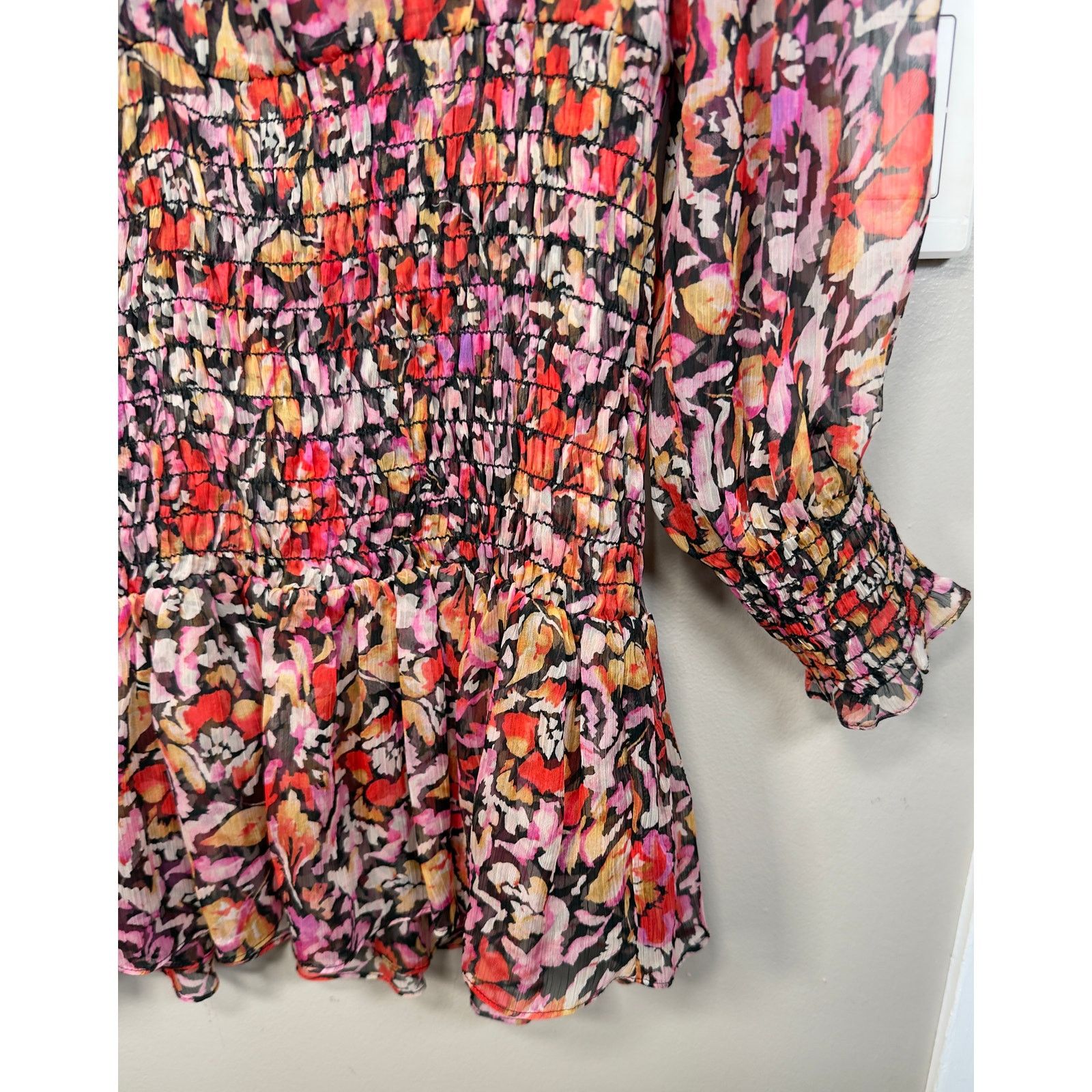 MISA Los Angeles NWT Misa Los Angeles Celina Red Fire Flora Dress Size XL Size XL / US 12-14 / IT 48-50 - 7 Thumbnail
