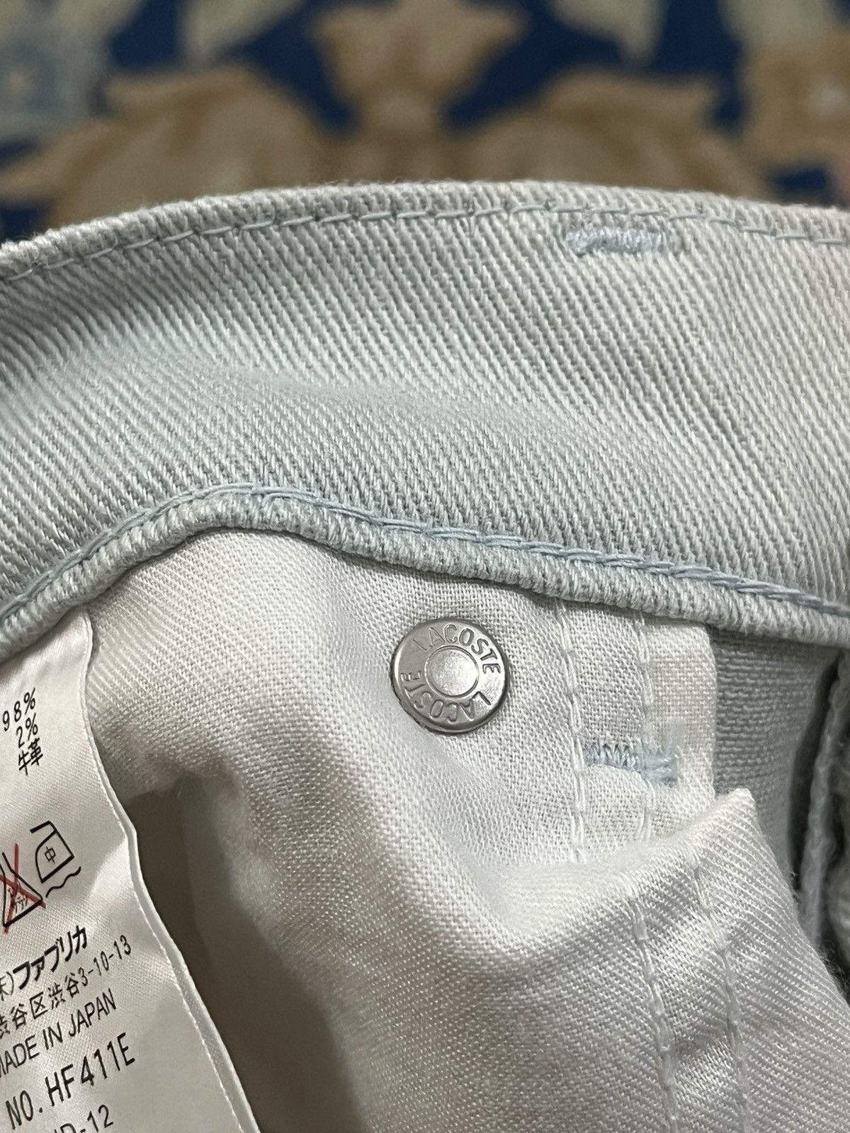 Lacoste × Le Grande Bleu (L.G.B.) × Retrofit Vintage Lacoste Faded Y2K Flare Denim Size US 30 / EU 46 - 12 Thumbnail