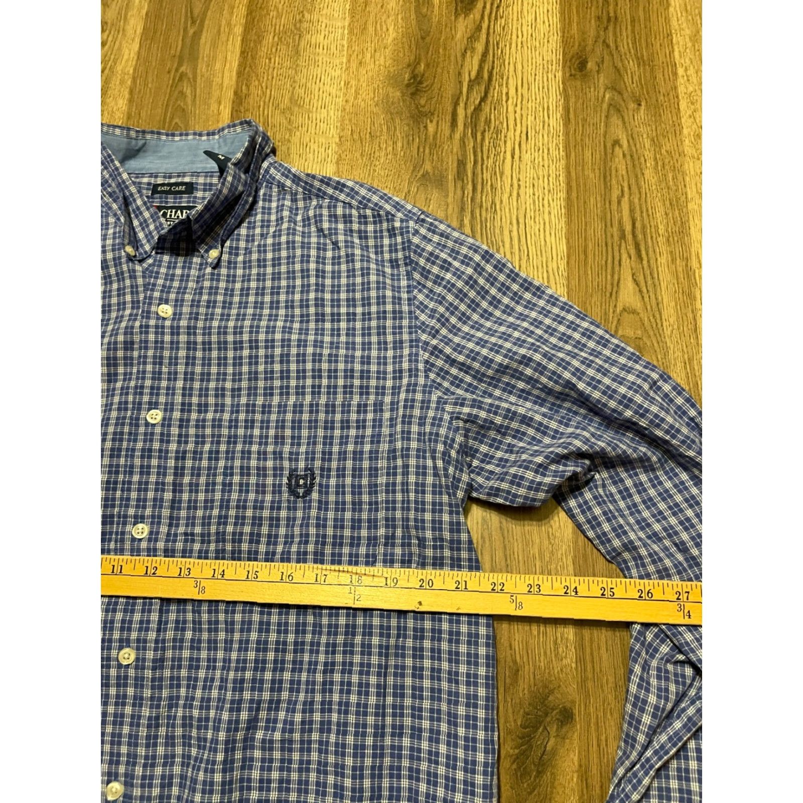 Chaps Chaps Shirt Men’s Size Medium Blue White Plaid Button Down Easy Care Size US M / EU 48-50 / 2 - 5 Thumbnail