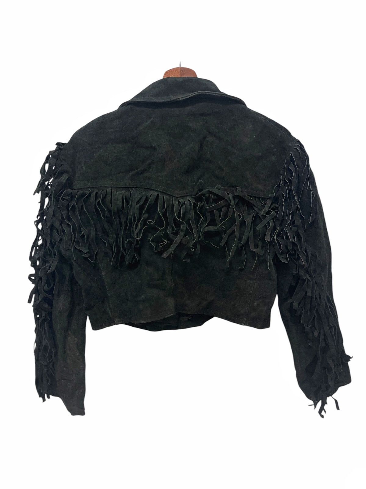 Vintage VINTAGE WESTERN BLACK FRINGE JACKET SUEDE Size US M / EU 48-50 / 2 - 2 Thumbnail