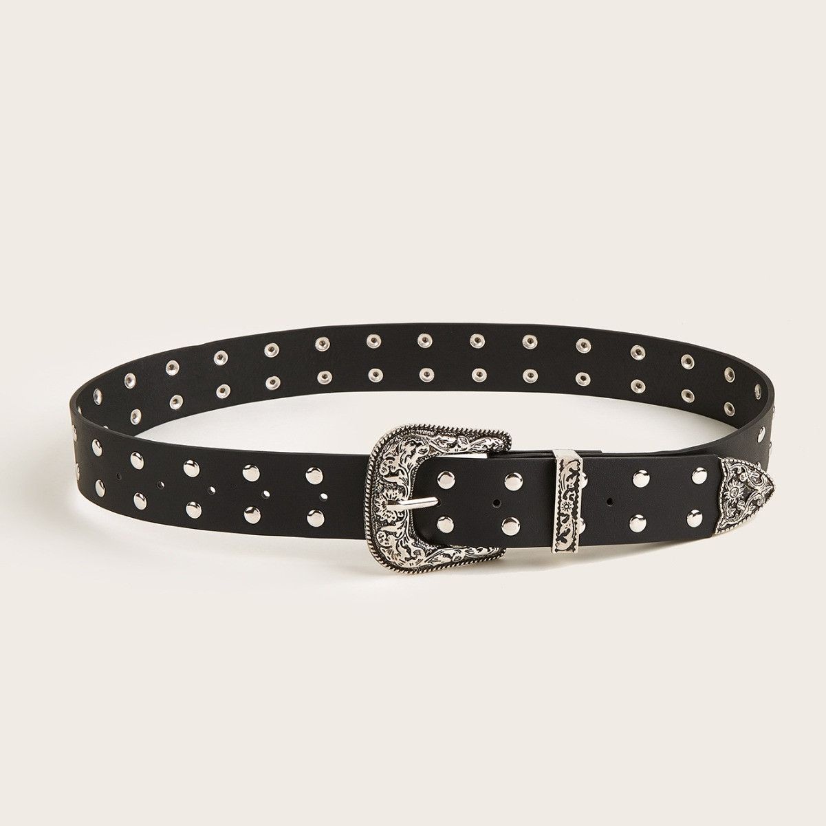 Japanese Brand × Vintage Double row rivet belt Size ONE SIZE - 3 Thumbnail