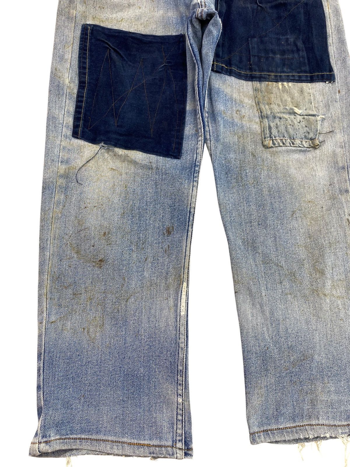 Japanese Brand Vintage Japanese Brand Patchwork Style Baggy Jeans Size US 33 - 8 Thumbnail