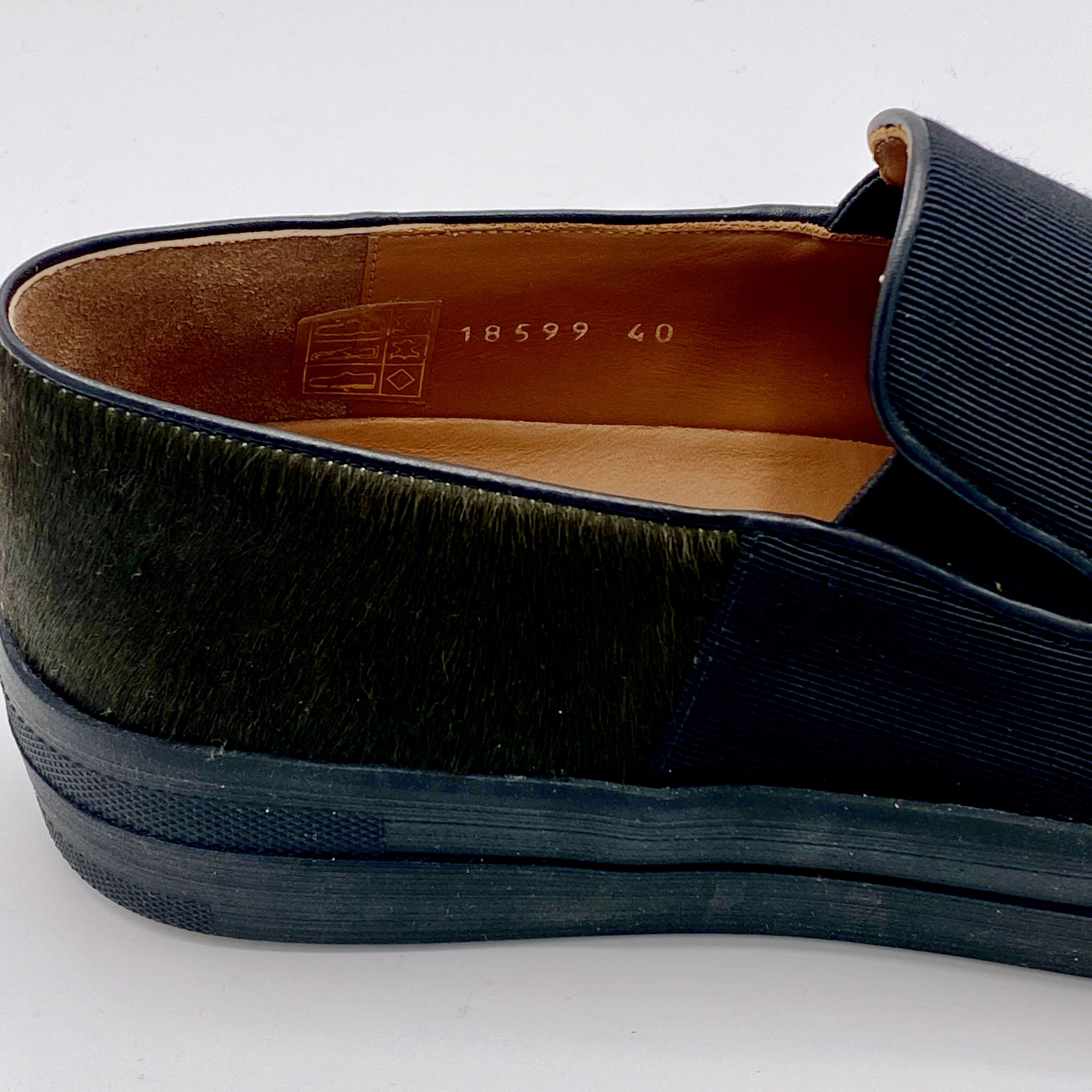 Dries Van Noten Dries Van Noten Slip Ons cowhide Green/Black EU40 Size US 10 / IT 40 - 2 Thumbnail