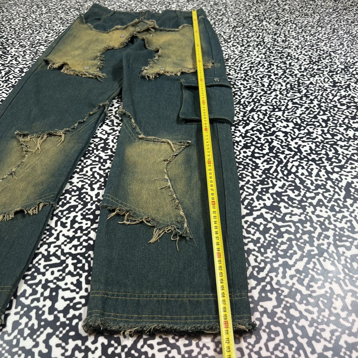 Japanese Brand Vintage Y2K Japanese Patchwork Star Logo Retro Style Jeans Size 29" - 17 Thumbnail