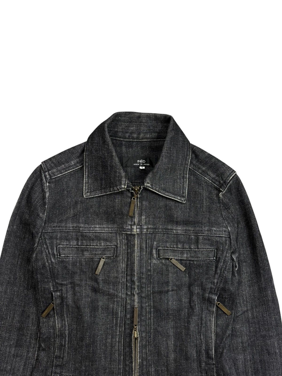 Tornado Mart 2000s Ined Homme - Vkei Style Rider Denim Jacket Size US M / EU 48-50 / 2 - 5 Thumbnail