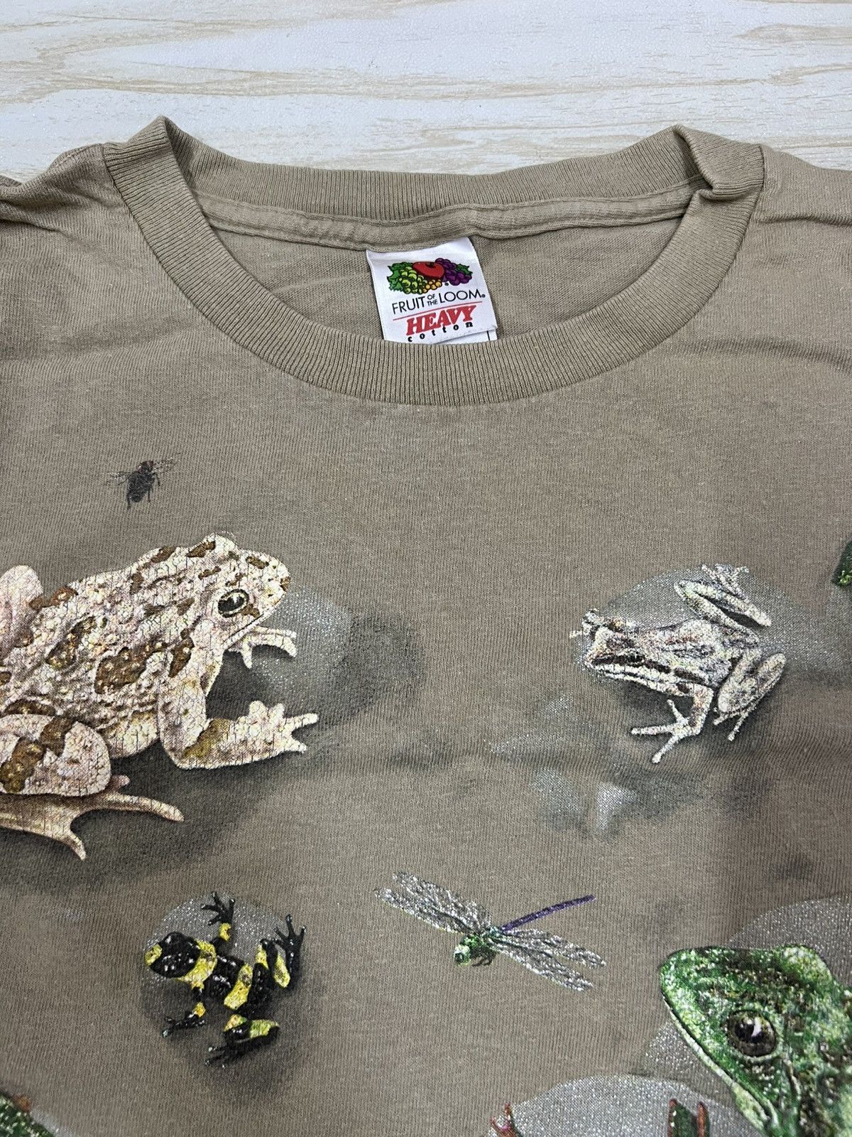 Vintage 00s Look Touch Frog-Themed Vintage T-shirt Size US XL / EU 56 / 4 - 6 Thumbnail