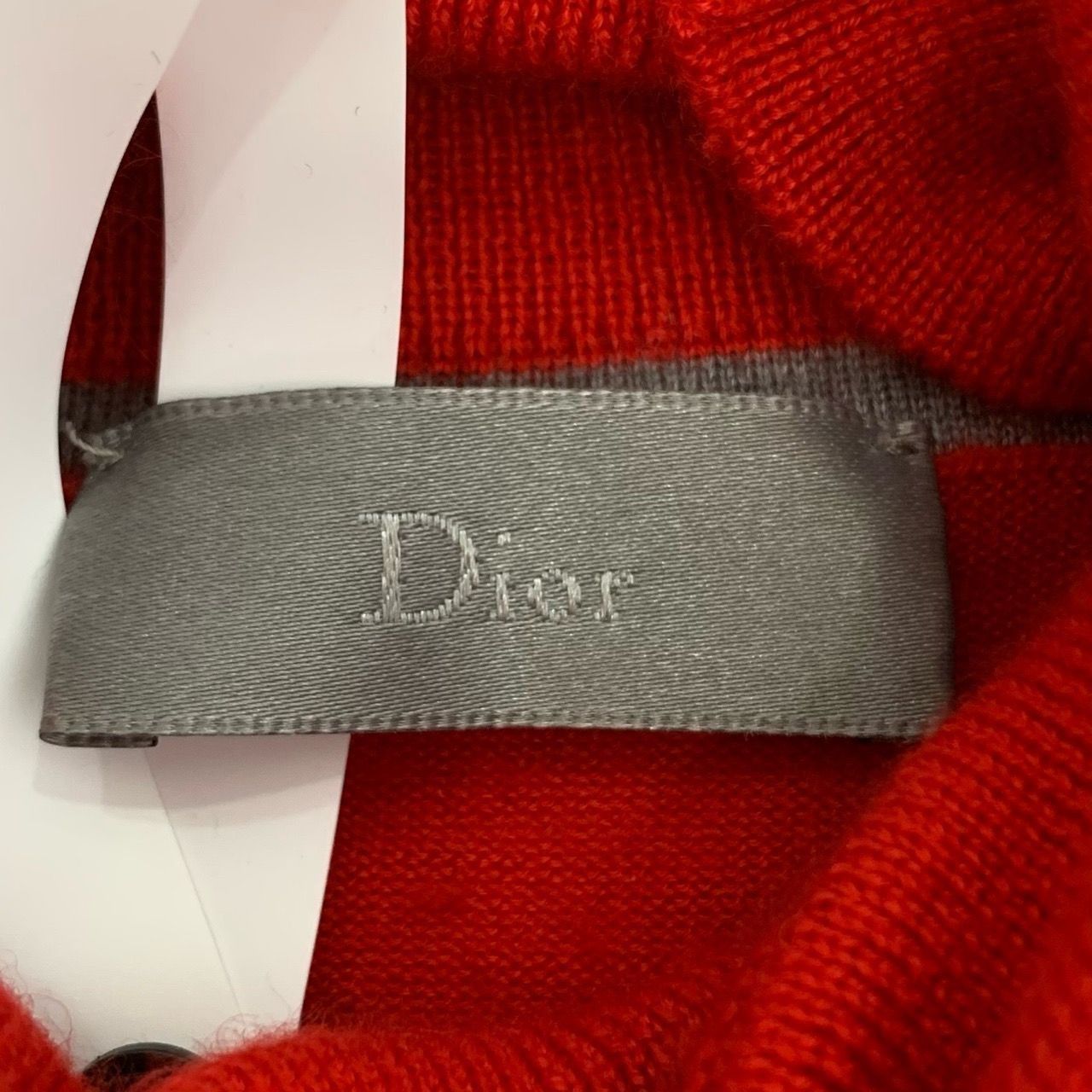 Dior Dior Red Logo Embroidered High-Neck Cashmere Knit Sweater (S Size M / US 6-8 / IT 42-44 - 2 Thumbnail