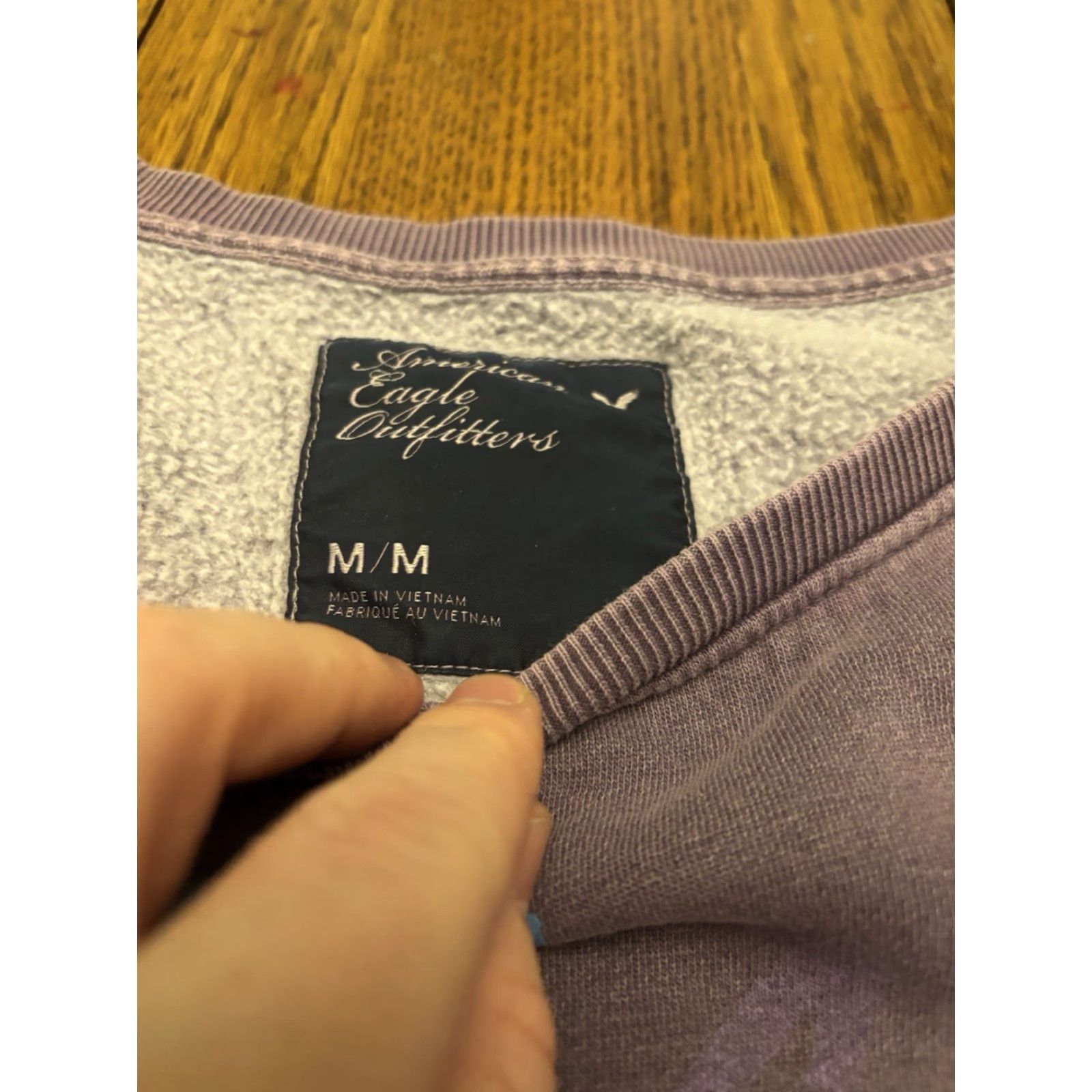American Eagle Outfitters VINTAGE American Eagle Outfitters AE Women Hoodie Pullover Hooded Sweatshirt Purple M Size M / US 6-8 / IT 42-44 - 2 Thumbnail