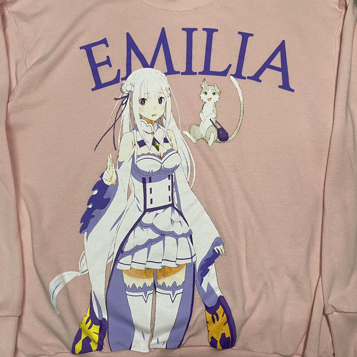 Anime Re: Zero Starting Life in Another World Emilia Sweatshirt Size US XL / EU 56 / 4 - 5 Thumbnail