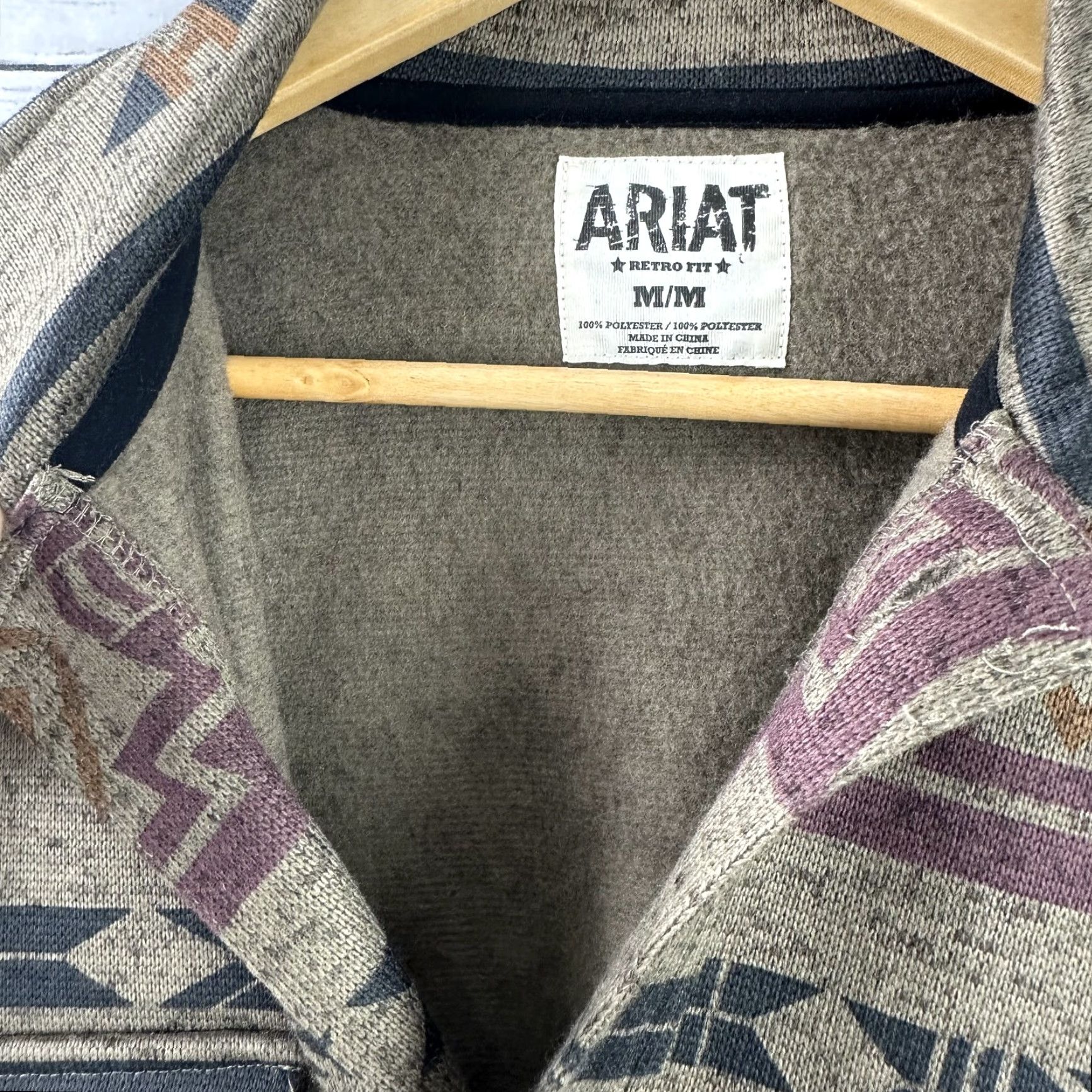 Ariat Ariat Caldwell Jacket Mens M Brown Sweater Fleece Southwestern Button-Up Shacket Size US M / EU 48-50 / 2 - 5 Thumbnail