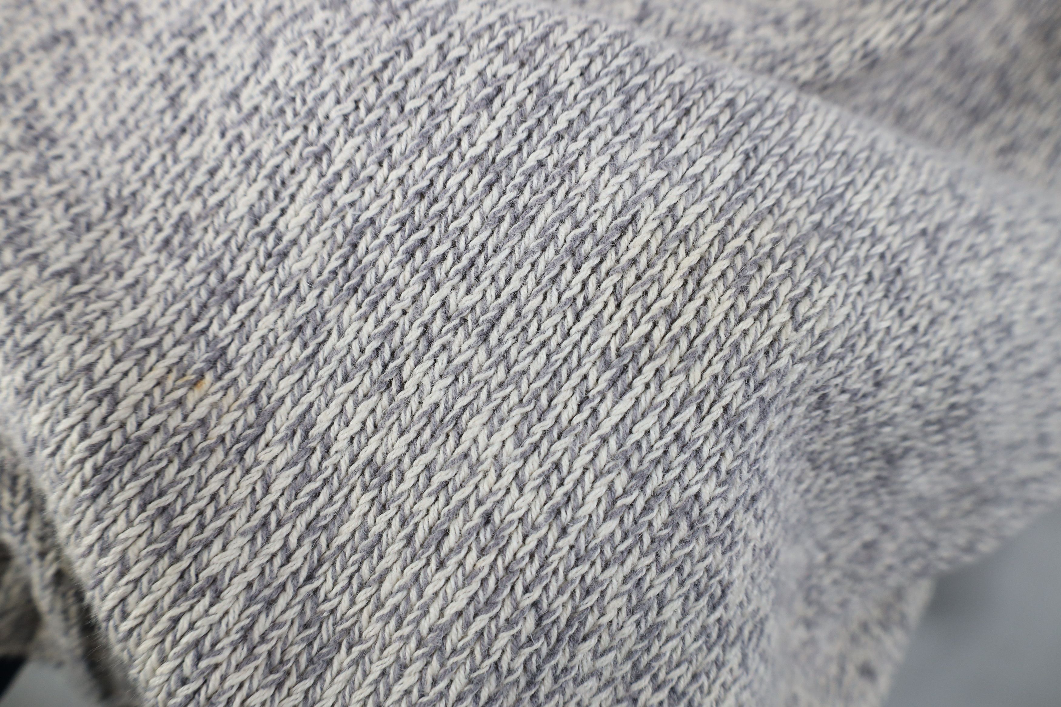 Vintage Vintage 90s Streetwear Cotton Knit Collared Sweater Gray Size US L / EU 52-54 / 3 - 6 Thumbnail