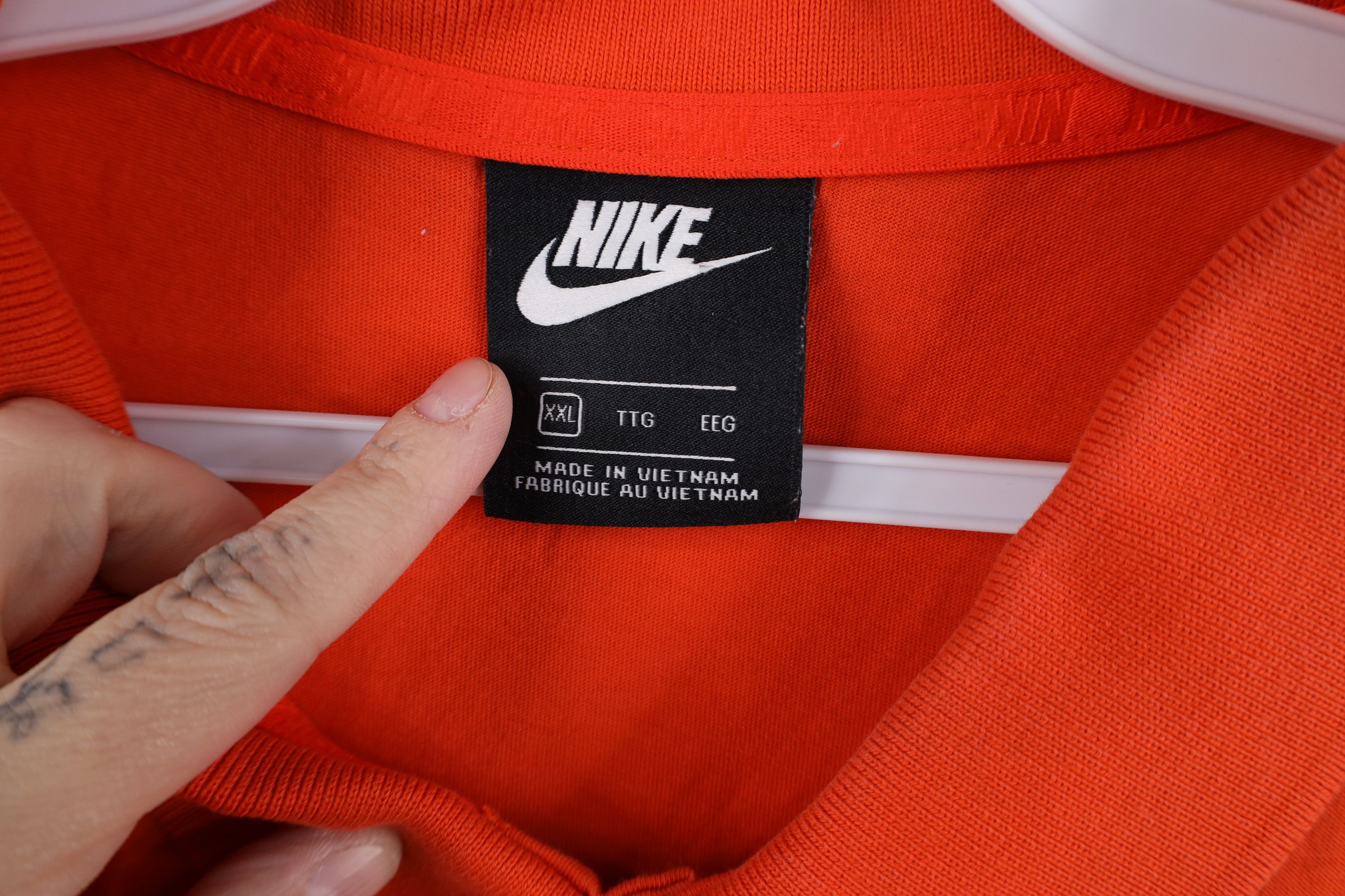 Nike Vintage Y2K Nike Spell Travis Scott Mini Swoosh Polo Orange Size US XXL / EU 58 / 5 - 7 Thumbnail