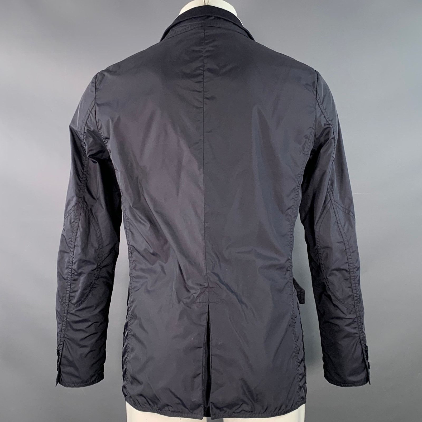 Moncler MONCLER Size M Navy Nylon Zip Buttons Windbreaker Jacket Size US M / EU 48-50 / 2 - 4 Thumbnail