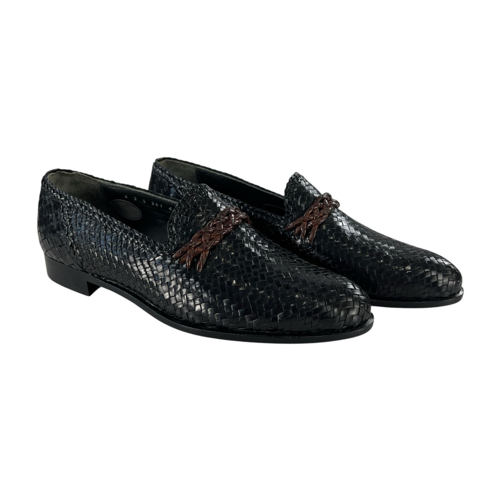 Versace Versace Vintage Leather Woven Loafers Size US 8 / EU 41 - 1 Thumbnail