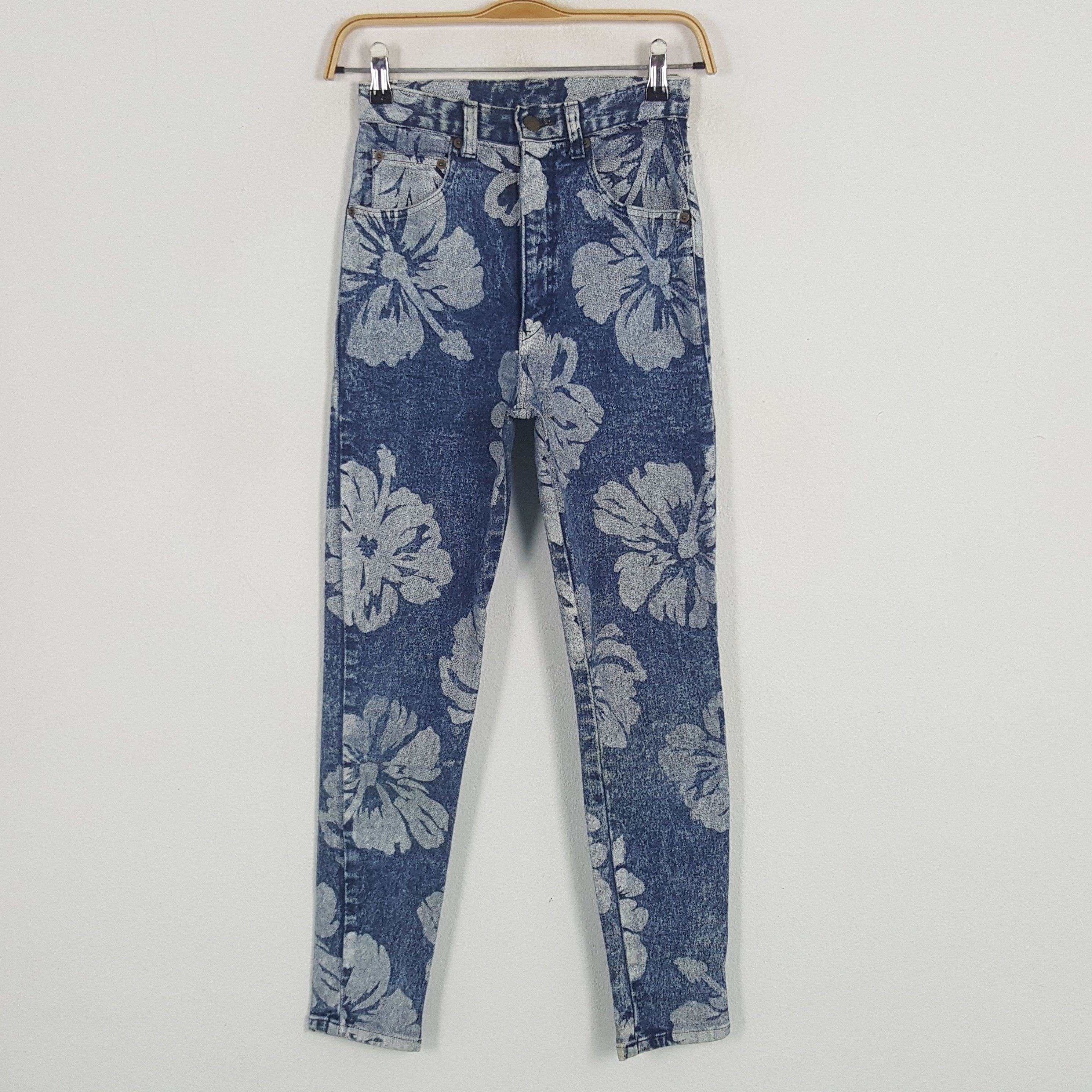 Japanese Brand × Vintage Vintage RYU Sports Fullprinted Denim Jeans Size 23" - 1 Thumbnail