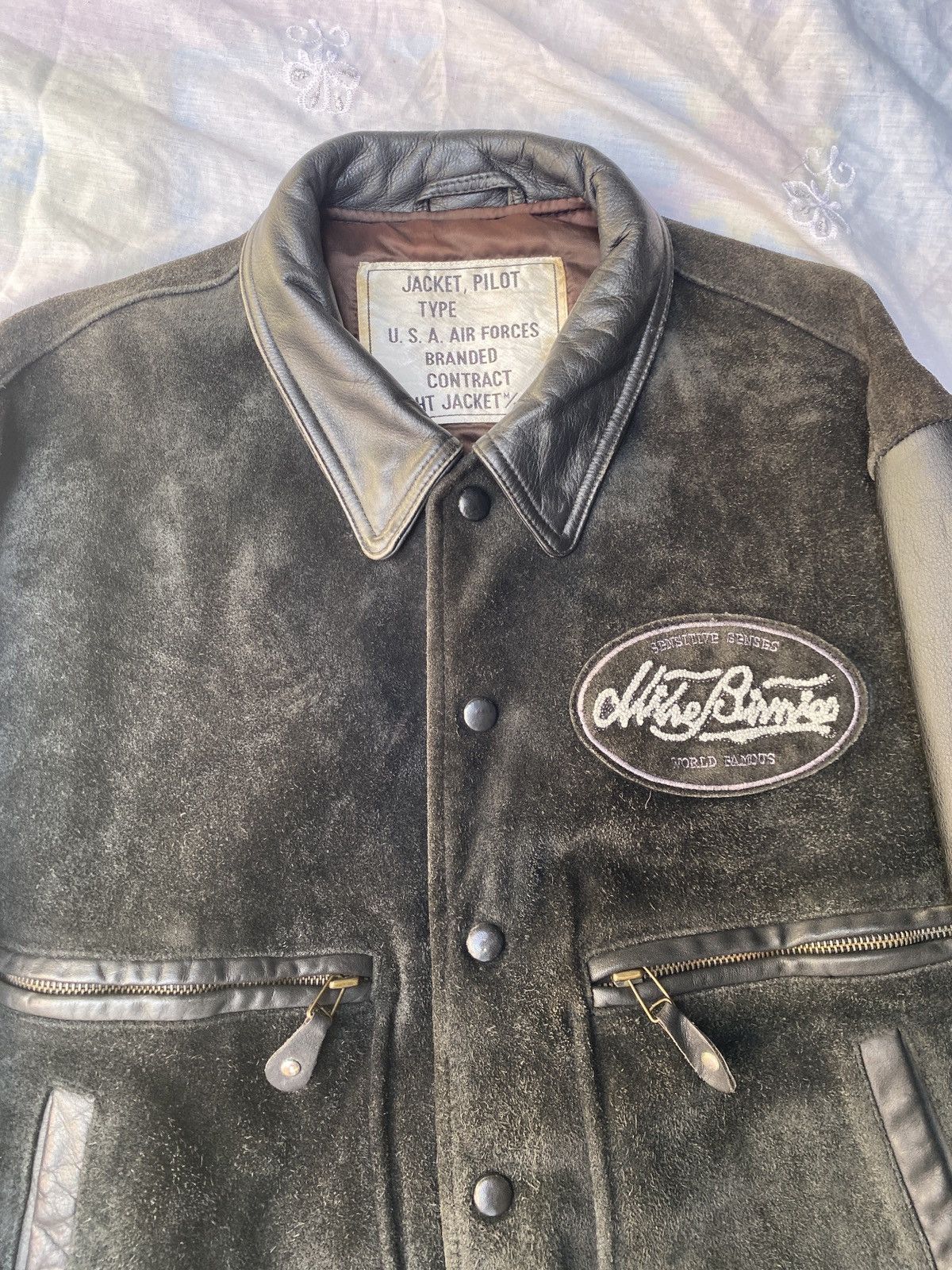 Vintage vintage mike birnies pilot leather jacket Size US L / EU 52-54 / 3 - 3 Thumbnail
