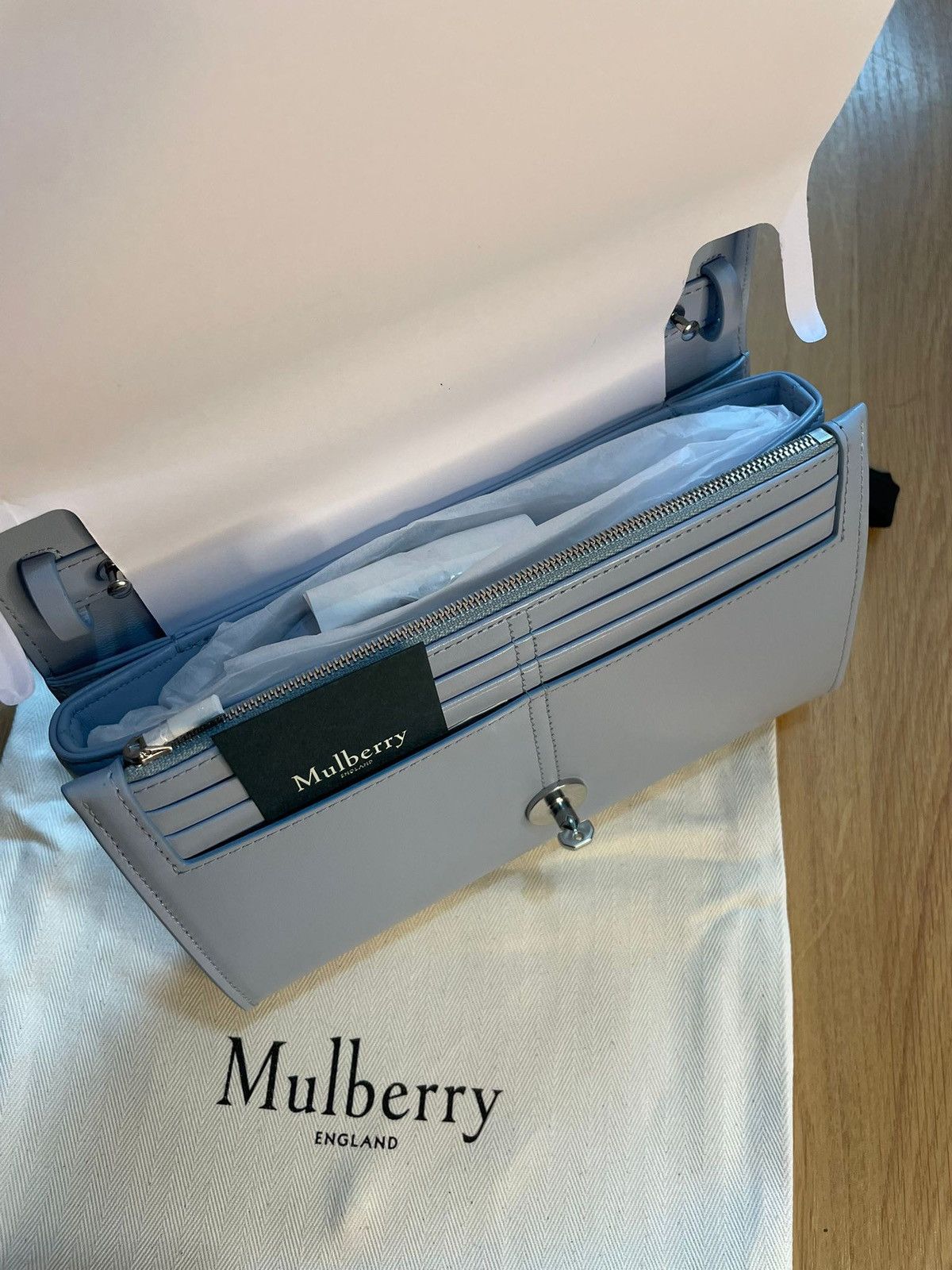 Mulberry Mulberry Lana Crossbody Poplin Blue Bag Size ONE SIZE - 8 Thumbnail