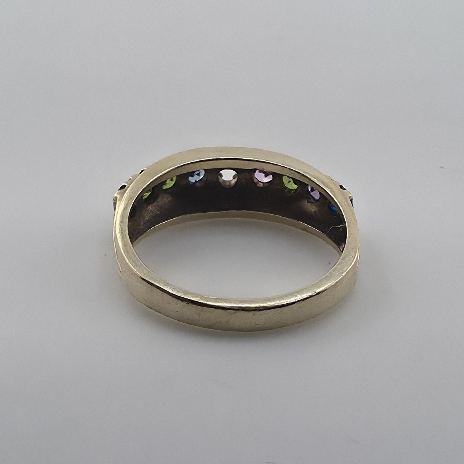 Other 10K Yellow Gold Multi Gemstone Ring 6.5 VTG Missing Stone Size ONE SIZE - 9 Thumbnail