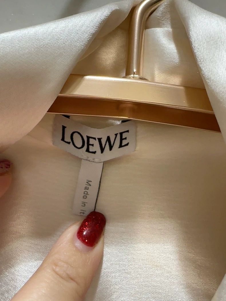 Loewe LOEWE White shirt with beige sleeves Size XS / US 0-2 / IT 36-38 - 4 Thumbnail
