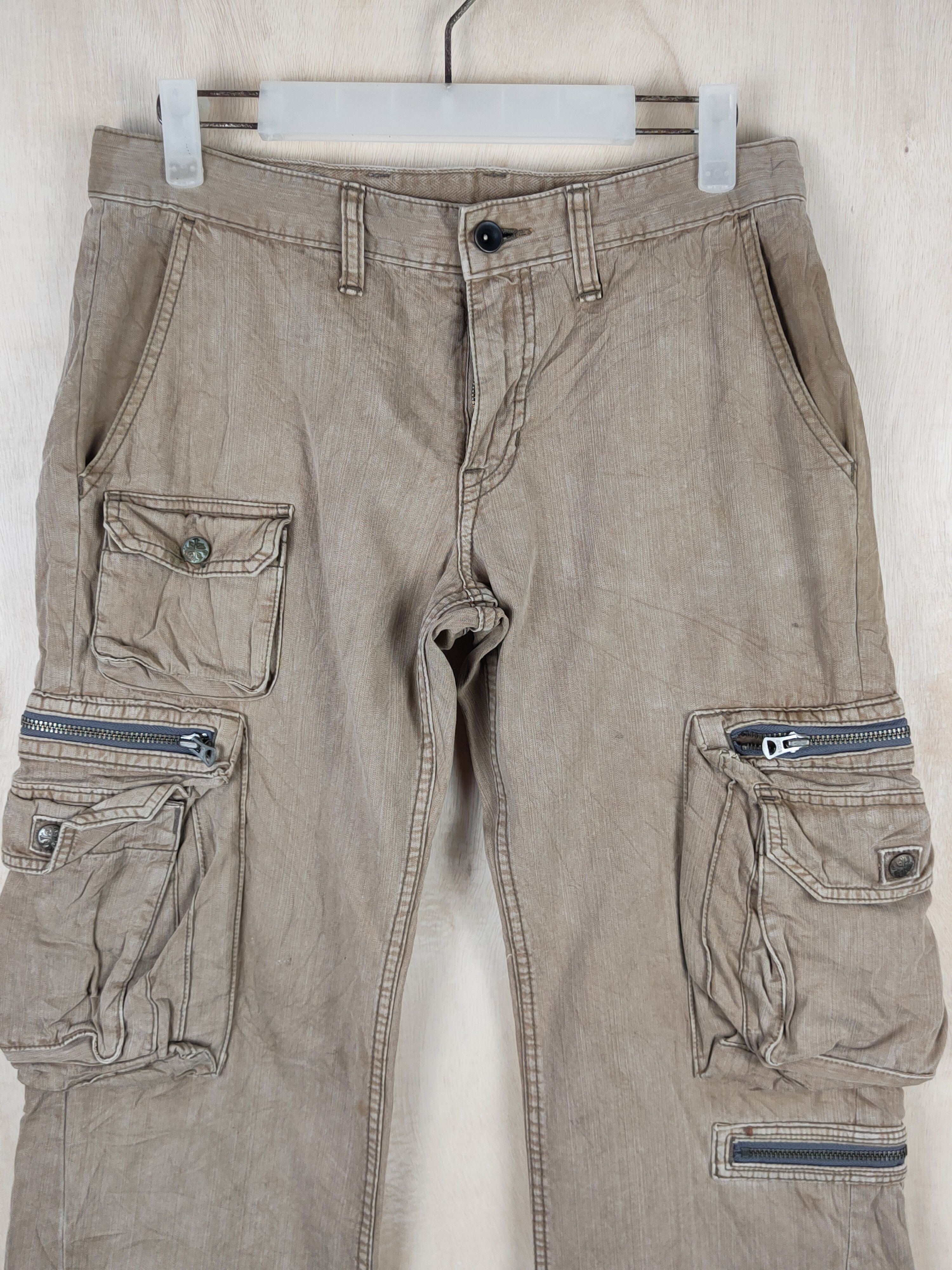 Japanese Brand DL Surplus Brown Multipocket Tactical Cargo Pants #S2444 Size US 30 / EU 46 - 2 Thumbnail