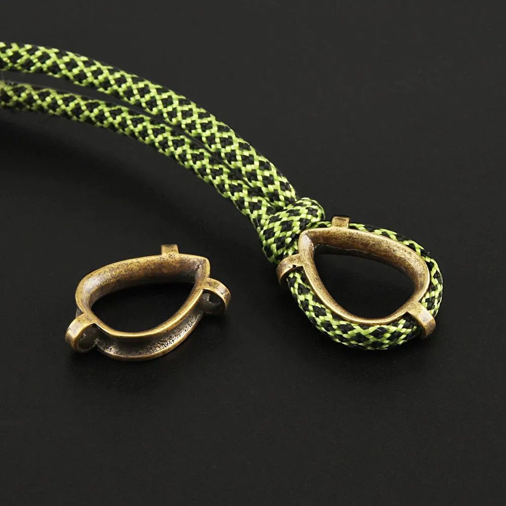 Handmade 2Pcs Ring Knife Beads Paracord Brass Bead Handmade Size ONE SIZE - 1 Thumbnail