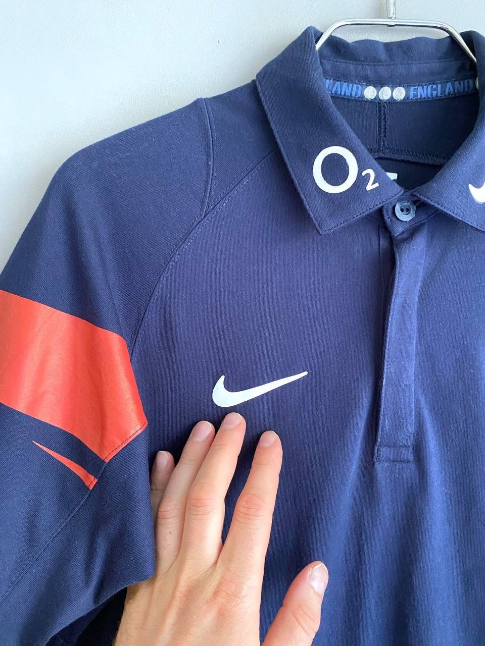 Nike Vintage Nike England Union O2 Rugby Jersey Polo Shirt Size M Size US M / EU 48-50 / 2 - 8 Thumbnail