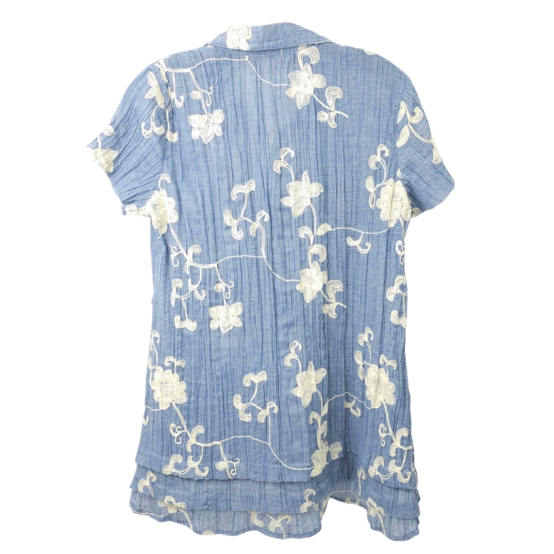 Soft Surroundings Soft Surroundings Pleated Floral Top Womens XS Embroidered Size XS / US 0-2 / IT 36-38 - 3 Thumbnail
