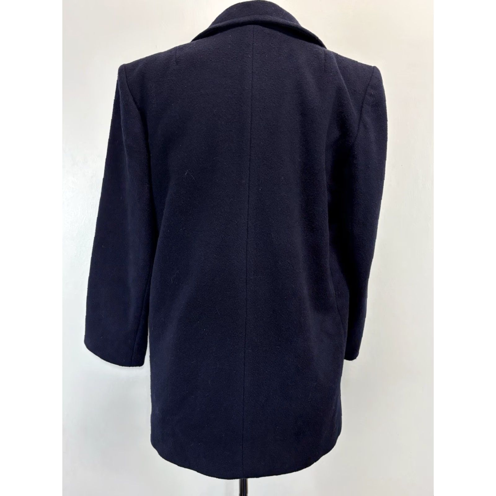 Talbots VINTAGE Talbots Wool Pea Coat Women’s 8 Navy Blue Solid Long Sleeve Buttoned Pockets Classic 90s Old Money Academia Size M / US 6-8 / IT 42-44 - 3 Thumbnail