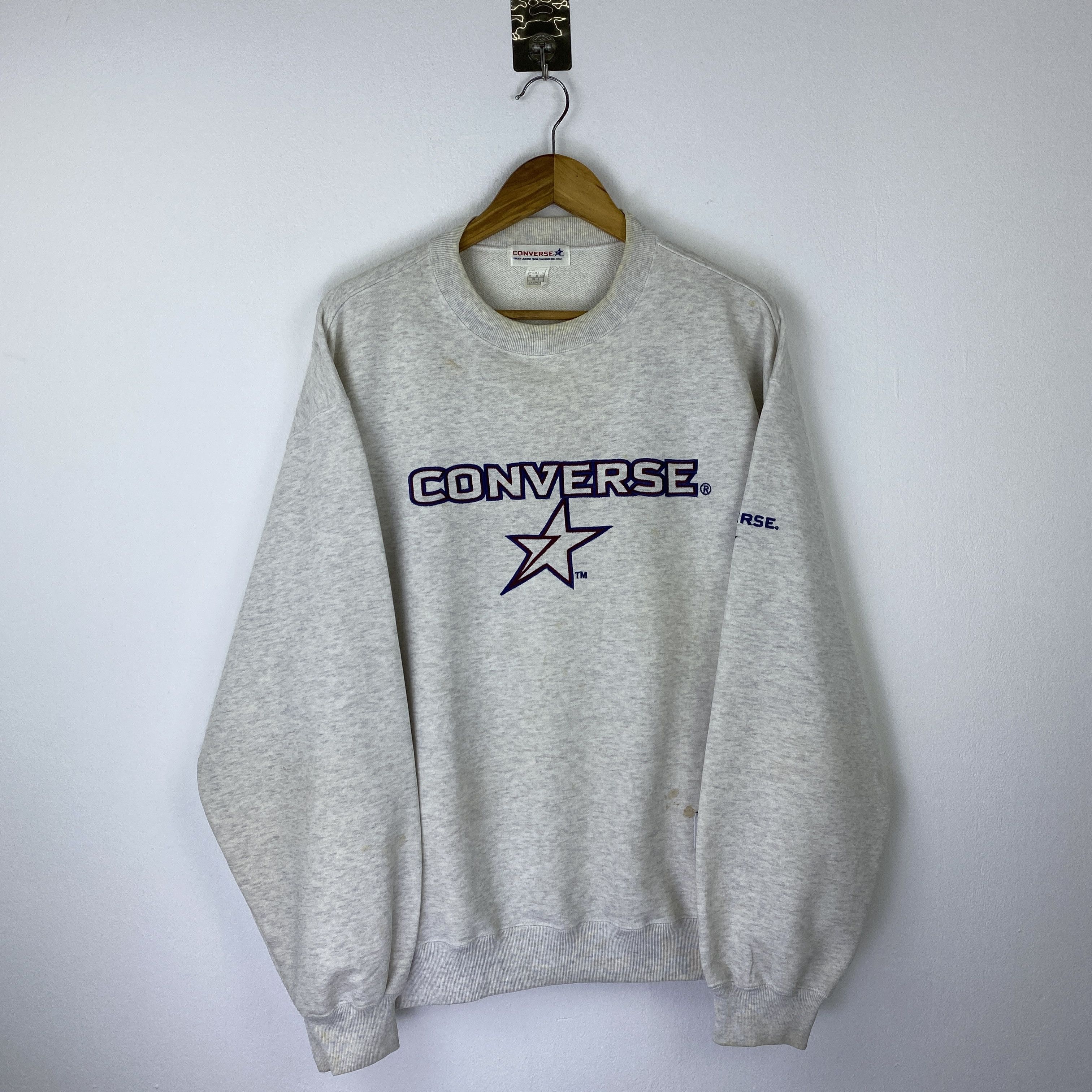 Converse Vintage 90s Converse Spell Out Crewneck Sweatshirt SH0538 Size US XL / EU 56 / 4 - 1 Thumbnail