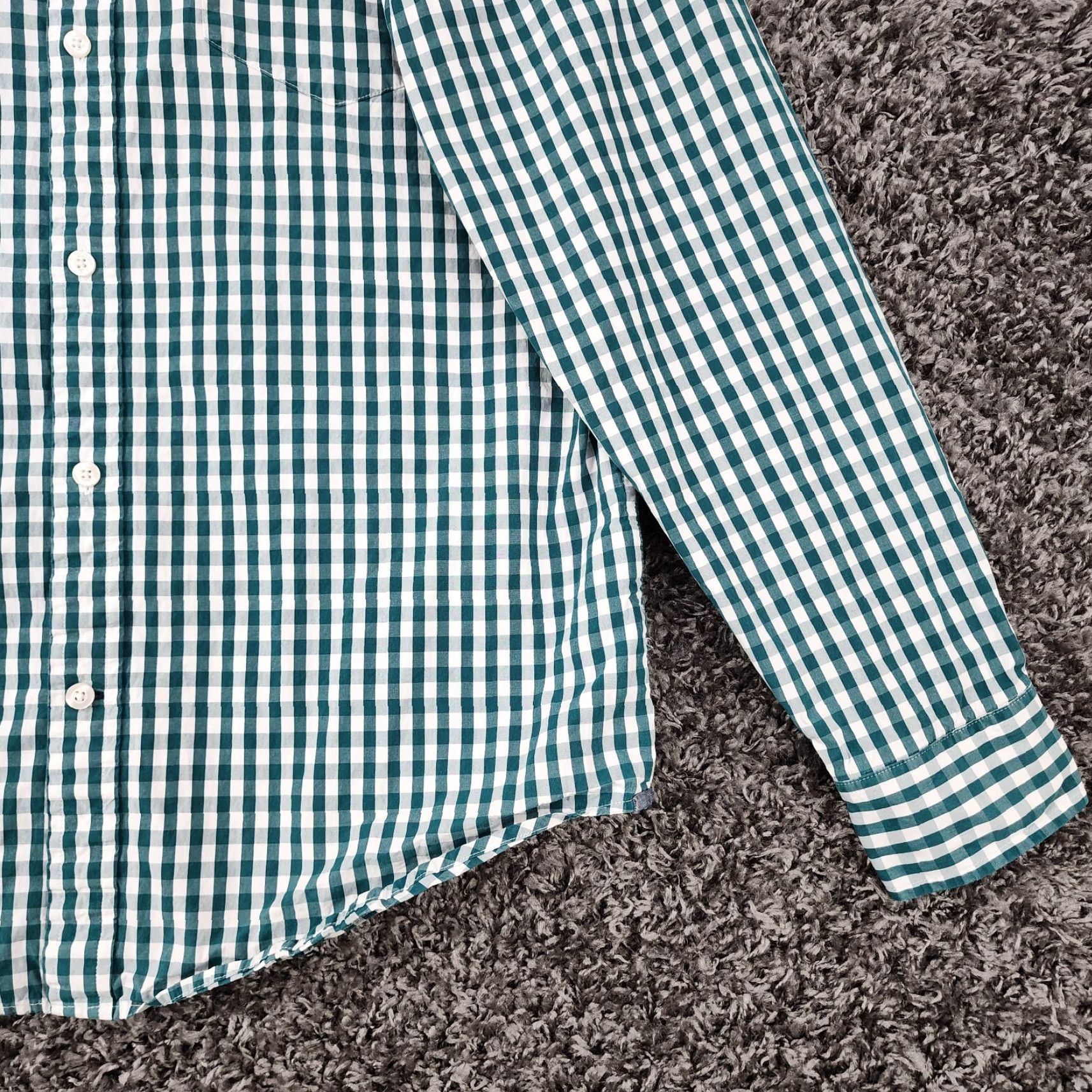 Penn J.C. Penney Green Plaid Long Sleeve Button Up Shirt Adult Large Mens Size US L / EU 52-54 / 3 - 2 Thumbnail