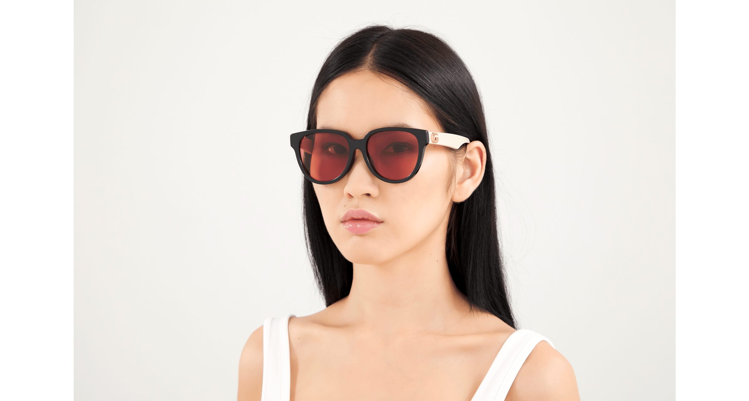 Gucci NEW Gucci GG0960SA 004 Black White Orange Women Sunglasses Size ONE SIZE - 11 Thumbnail