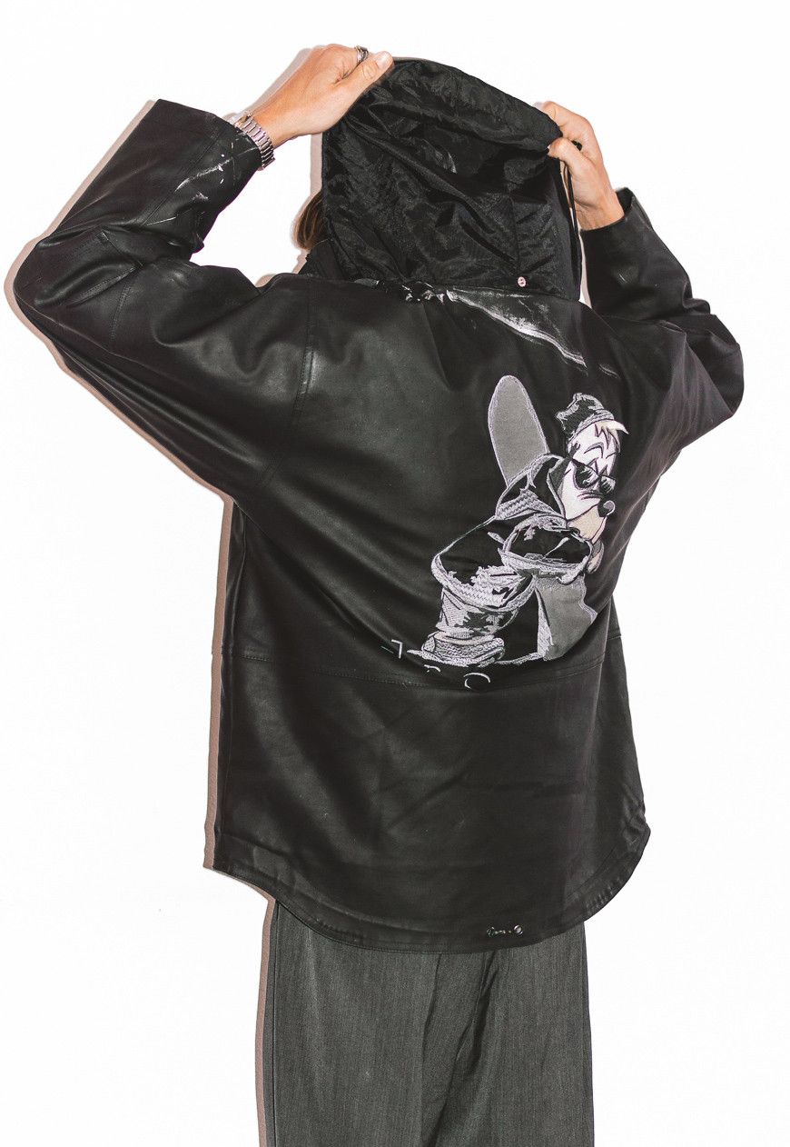 Vintage Vintage Y2K Fux Leather Jacket Embroidery Bart Simpson Logo Size US L / EU 52-54 / 3 - 1 Thumbnail