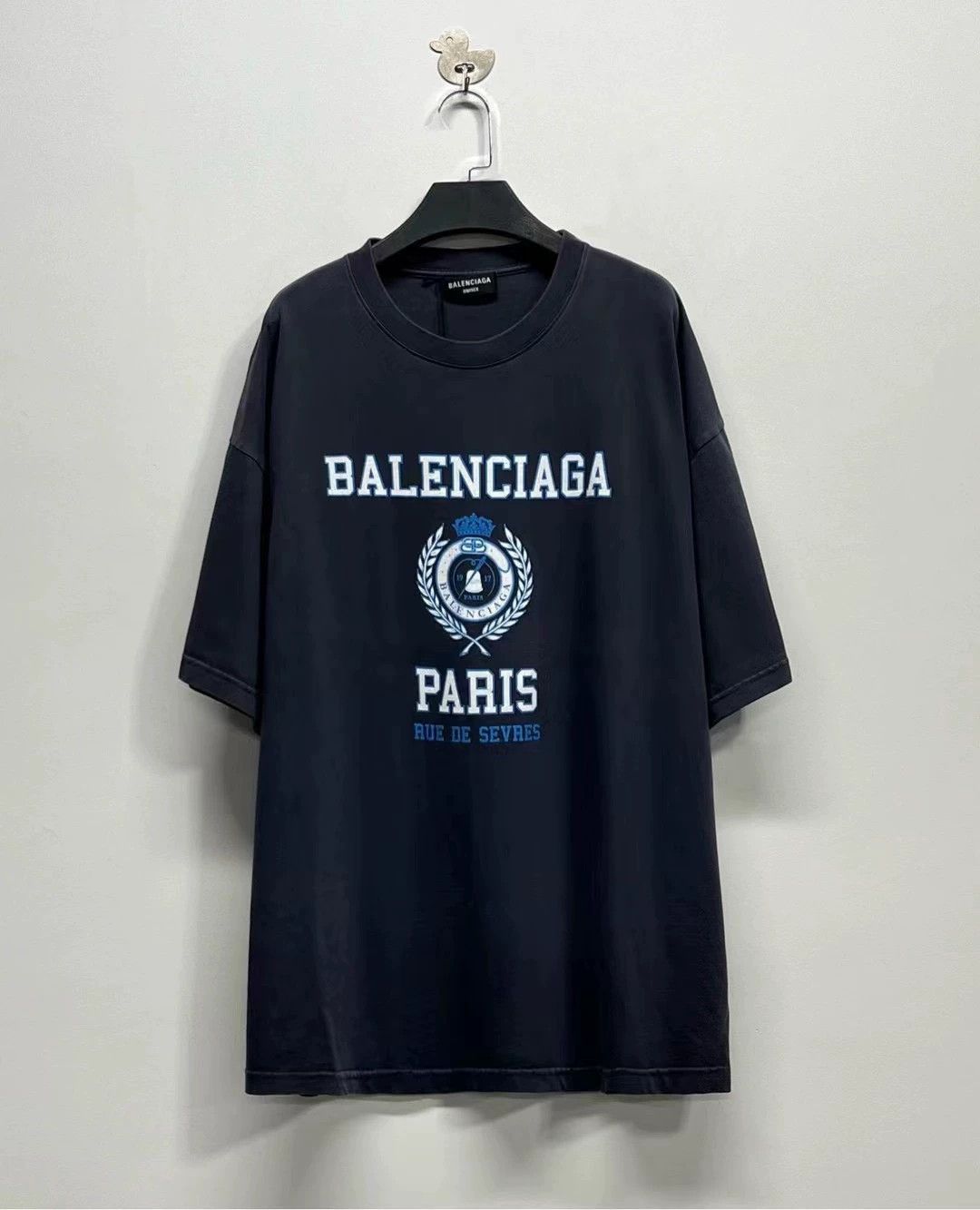 Balenciaga Balenciaga Deep Blue Wheat Ear Lock Short Sleeve Size US XL / EU 56 / 4 - 1 Thumbnail