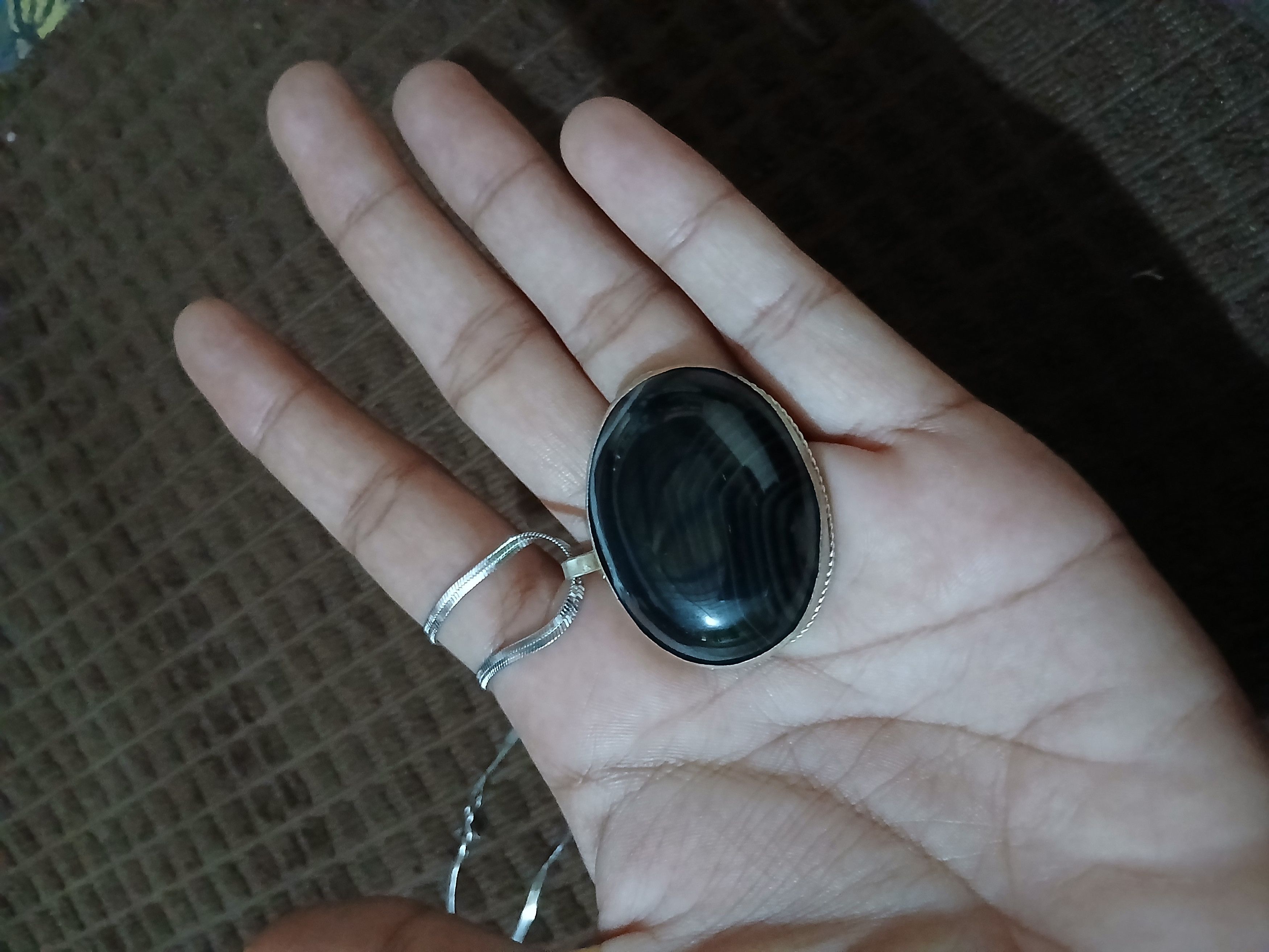 Other Dark Banded Gemstone Pendant Size ONE SIZE - 1 Thumbnail
