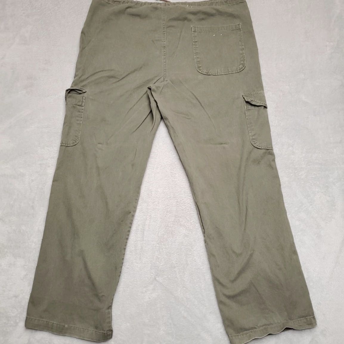 Vintage VINTAGE Utility Wear Cargo Pants Men L Beige Baggy Y2K Skate 90s Drawstring Cargo Pocket Slash Pocket Casual Men's Pants Size US 33 - 5 Thumbnail