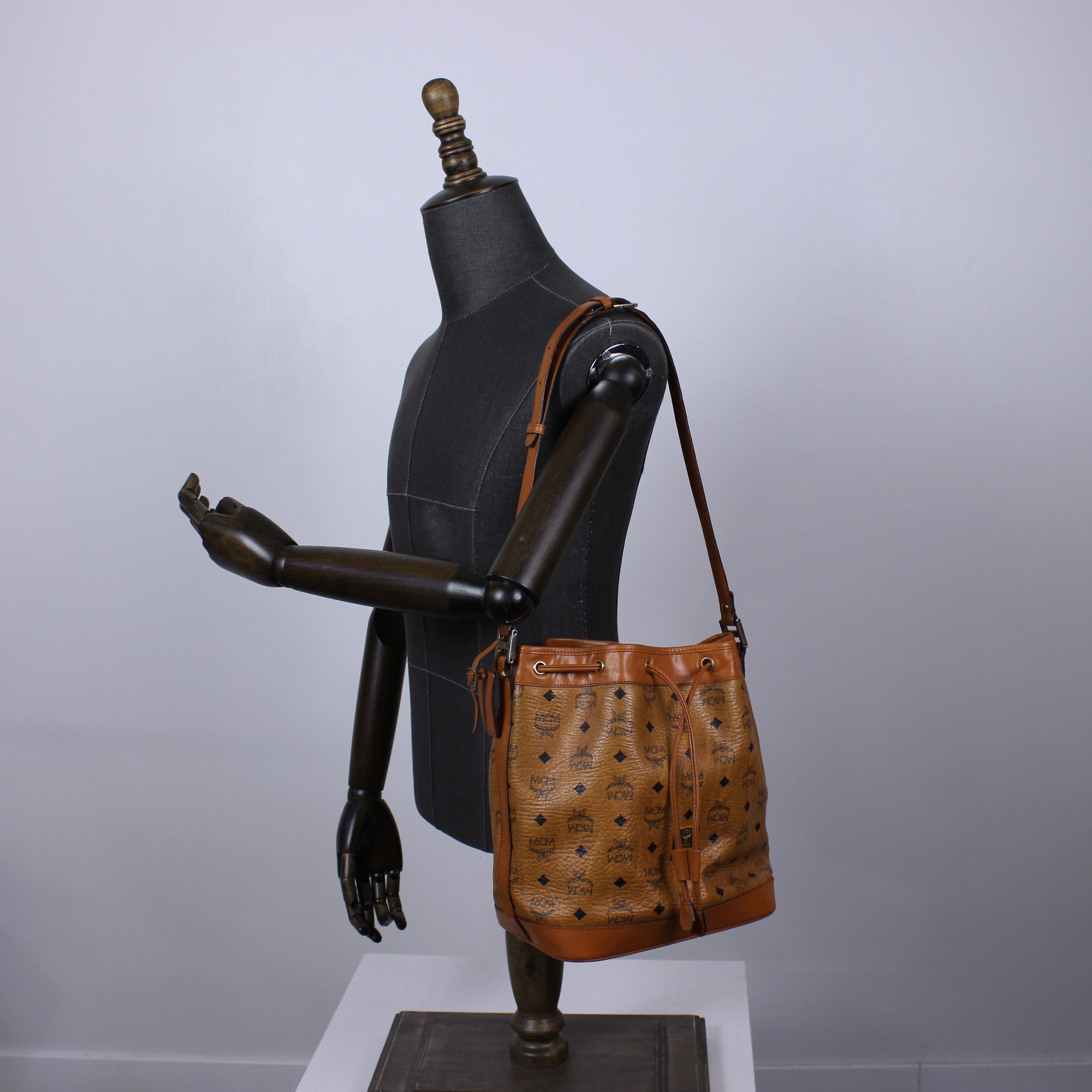 MCM MCM hobo bag multi logo monogram beige one size Size ONE SIZE - 1 Thumbnail