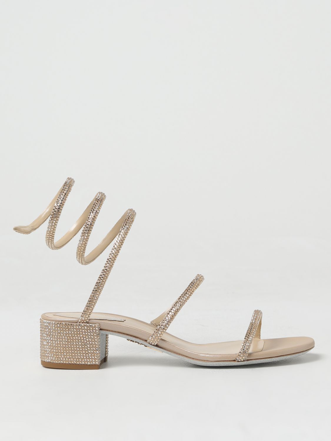image of Rene Caovilla Flat Sandals Woman Nude, Women's (Size 10)