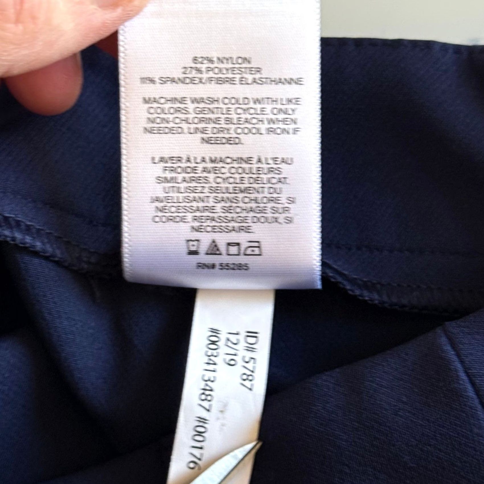 Express Express Womens Pants 6R Navy Blue Stretch Mid Rise Slim Skinny Trousers Workwear EUC Size 28" / US 6 / IT 42 - 7 Thumbnail